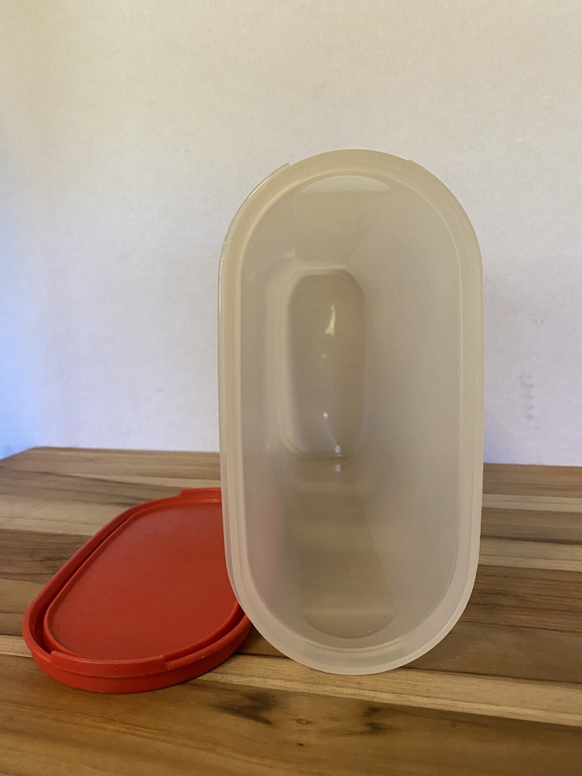 Tupperware Modular Mates Sheer Oval #5 with Red Top ~12 1/4 Cups ~ 1615/1616