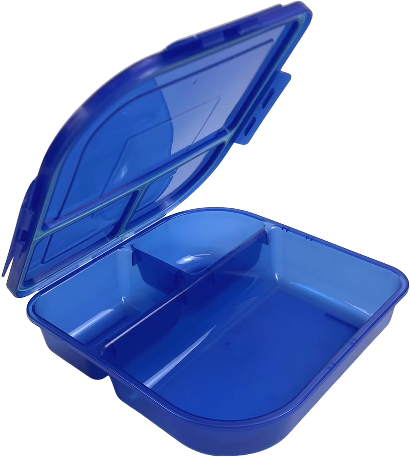 Large To-Go 3-Compartment Food Container, 9-3/8″ X 9-3/8″ X 2-1/2″, Reusable, Mi