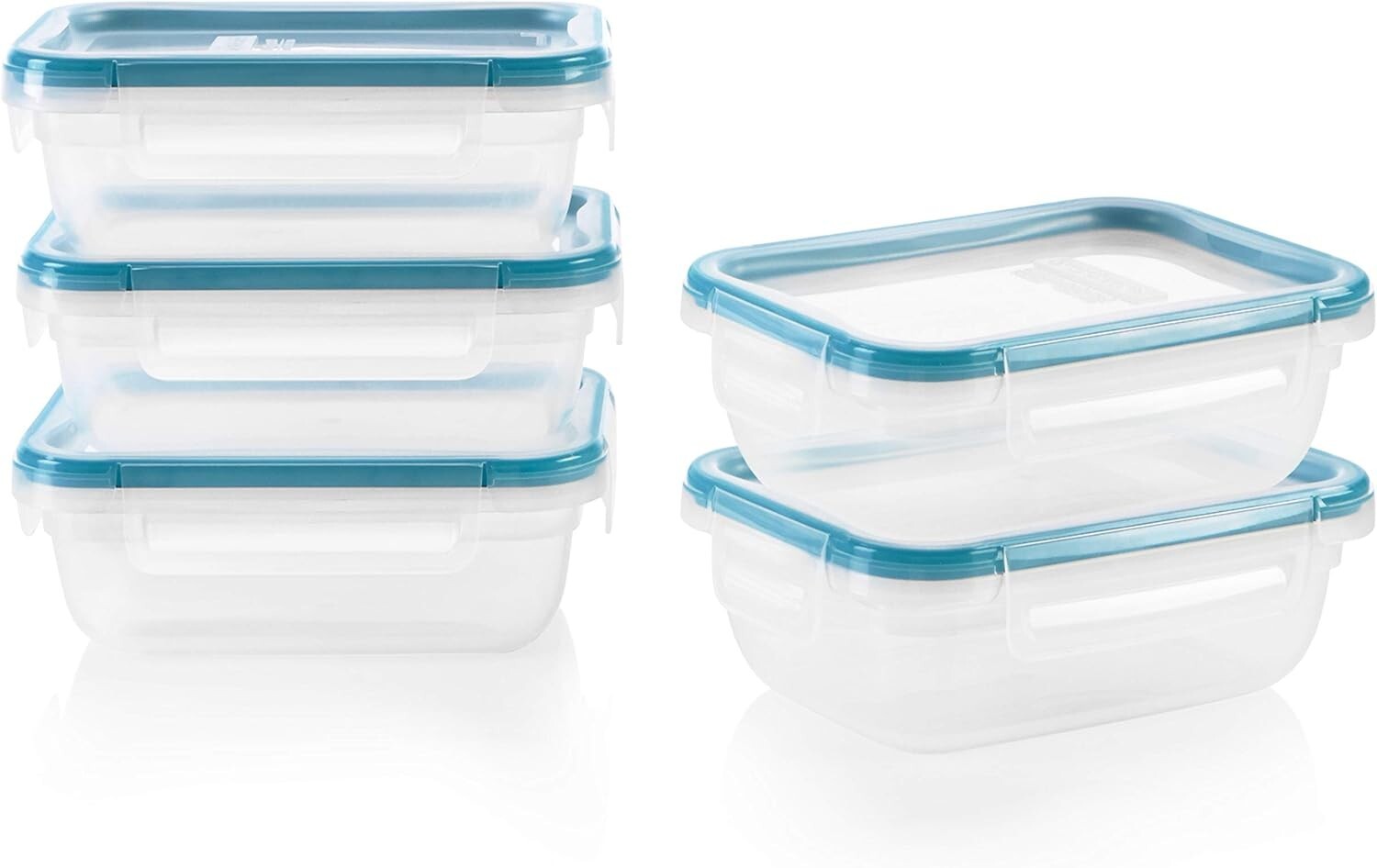 Total Solution 10Pcs (3-Cup) Plastic Food Storage Containers Set, Leakproof …