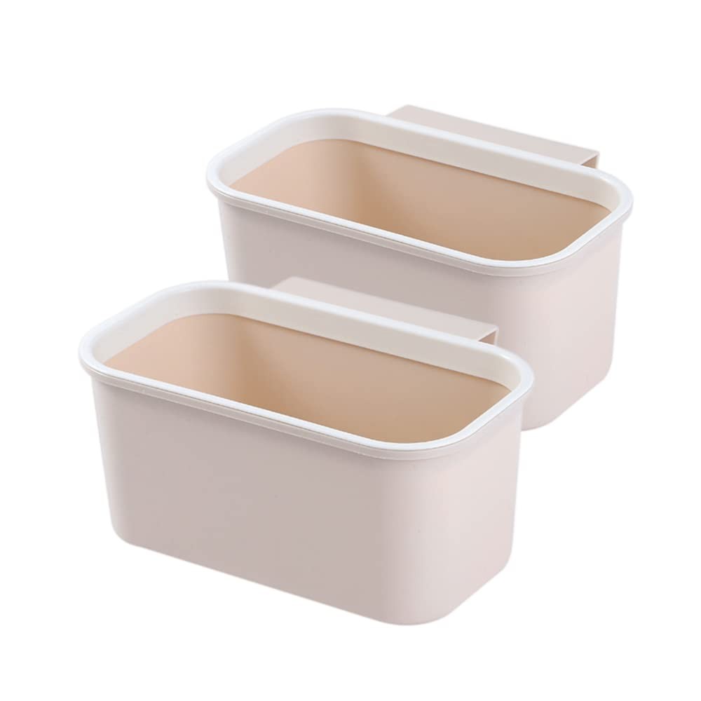 2 Pack Pink Hanging Cup Holders,10x5x4.5″Trolley Basket Storage,Rolling Cart …