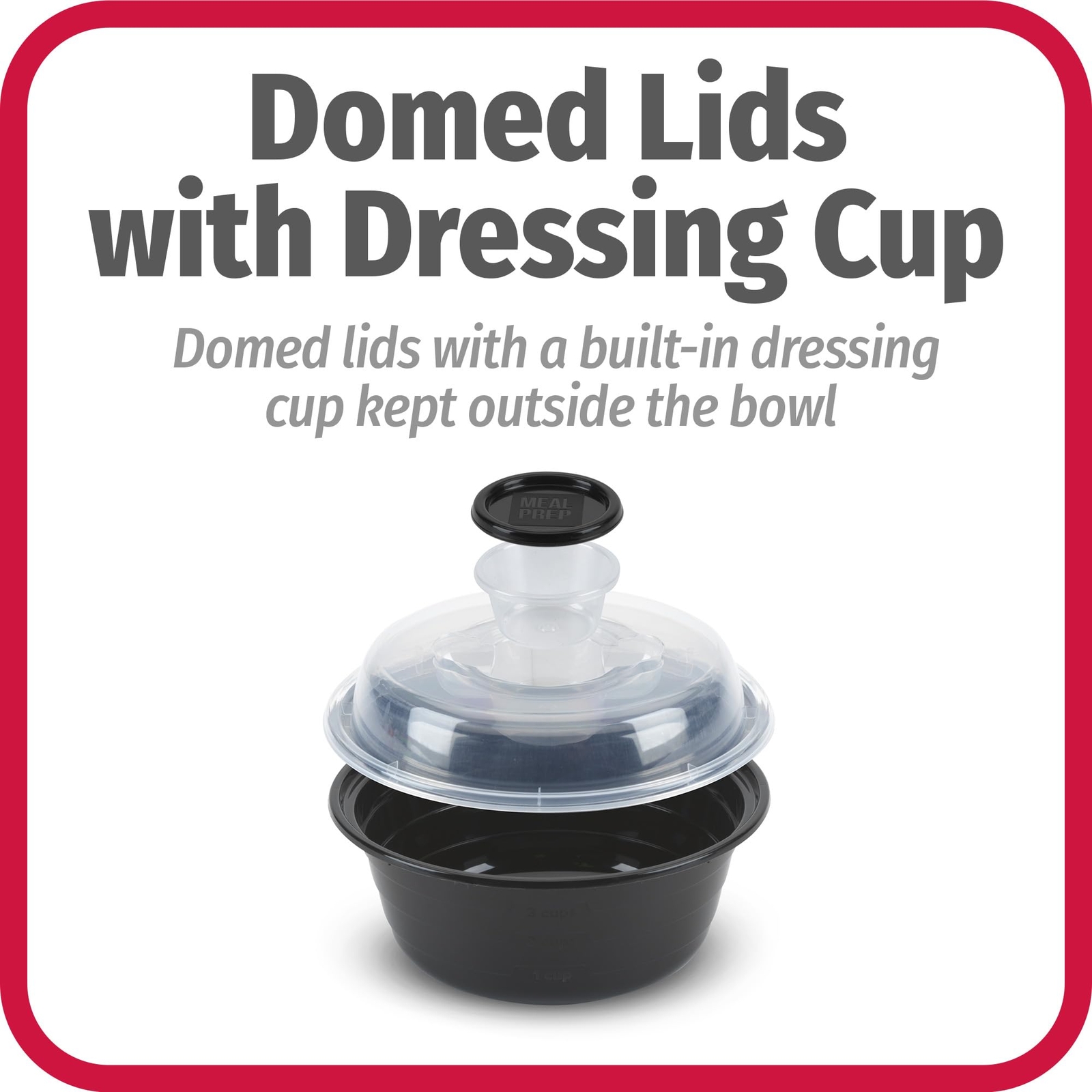 Meal Prep Bowl Container with Dressing Cups 10 units Black BPA Free – Set of …