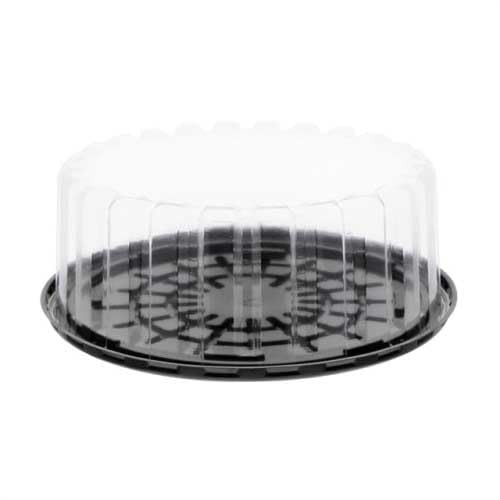 PACTIV Showcake APET Plastic Round Cake Container Black/Clear, 9.25″ Clear