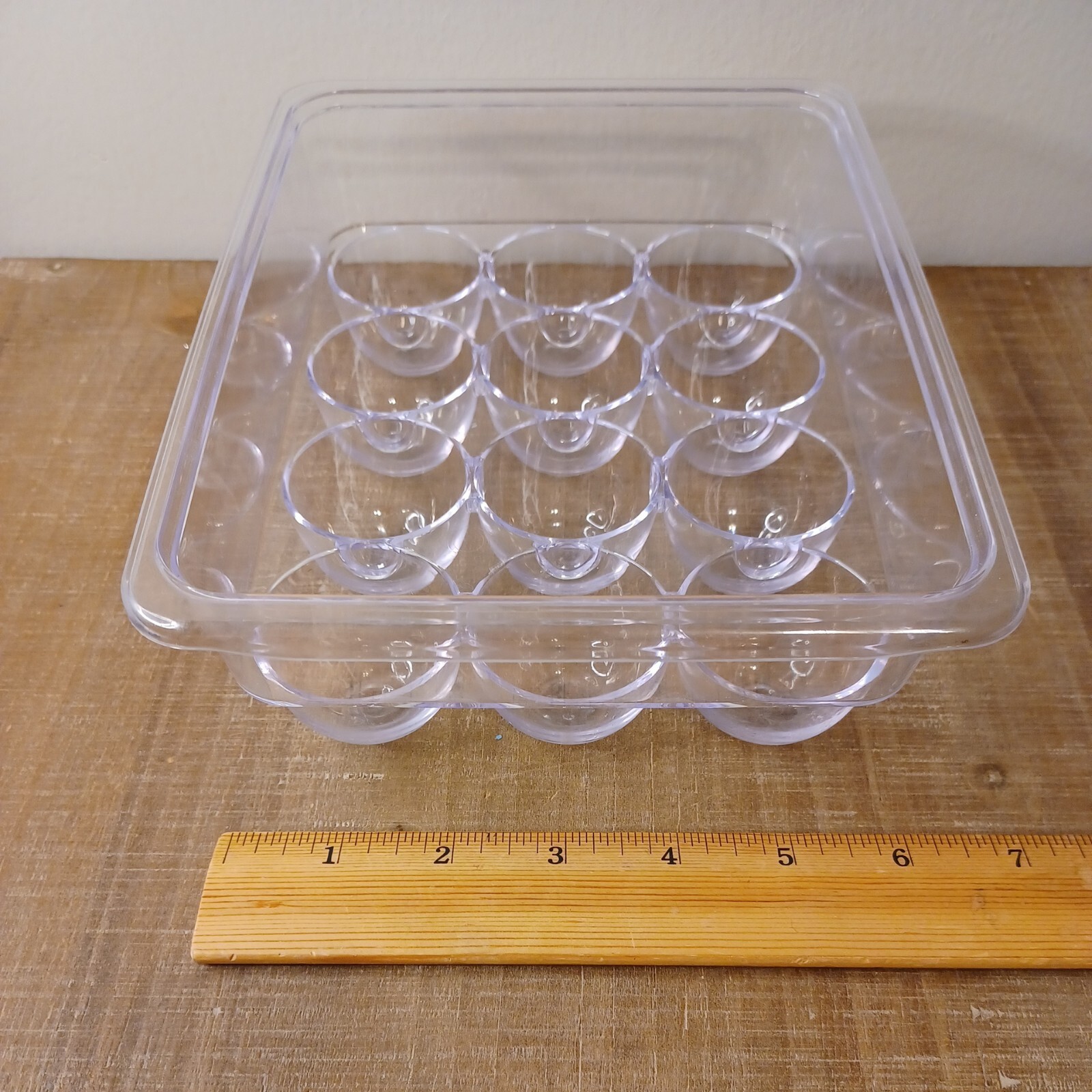 Plastic Egg Storage Tray Holder for Refrigerator, 12 Eggs – Clear