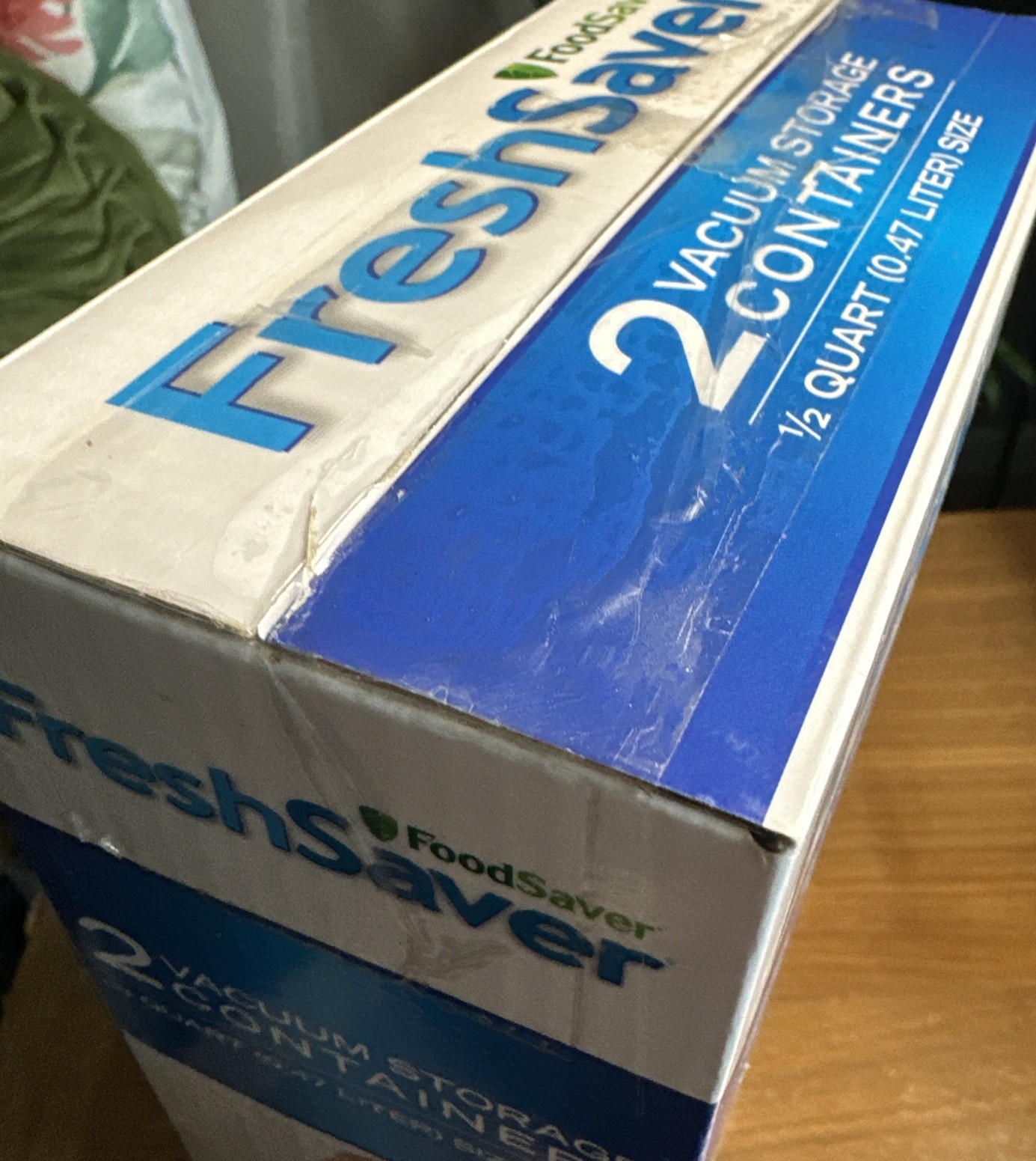 Food Saver Fresh Saver DELI NIP Box of 2 Pk Vacuum Storage Containers 1/2 Quart