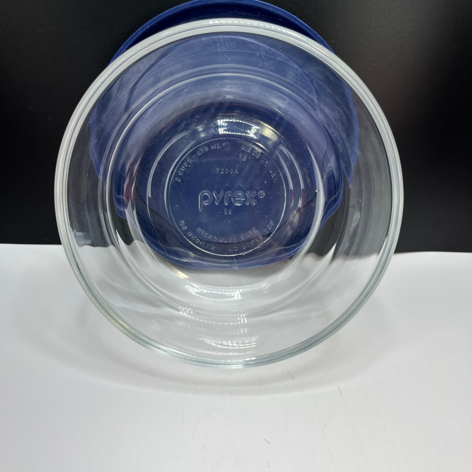 Lot of 5 Pyrex Storage Bowls Clear Three 1 cup One 2 cup and One 4 cup with Lids