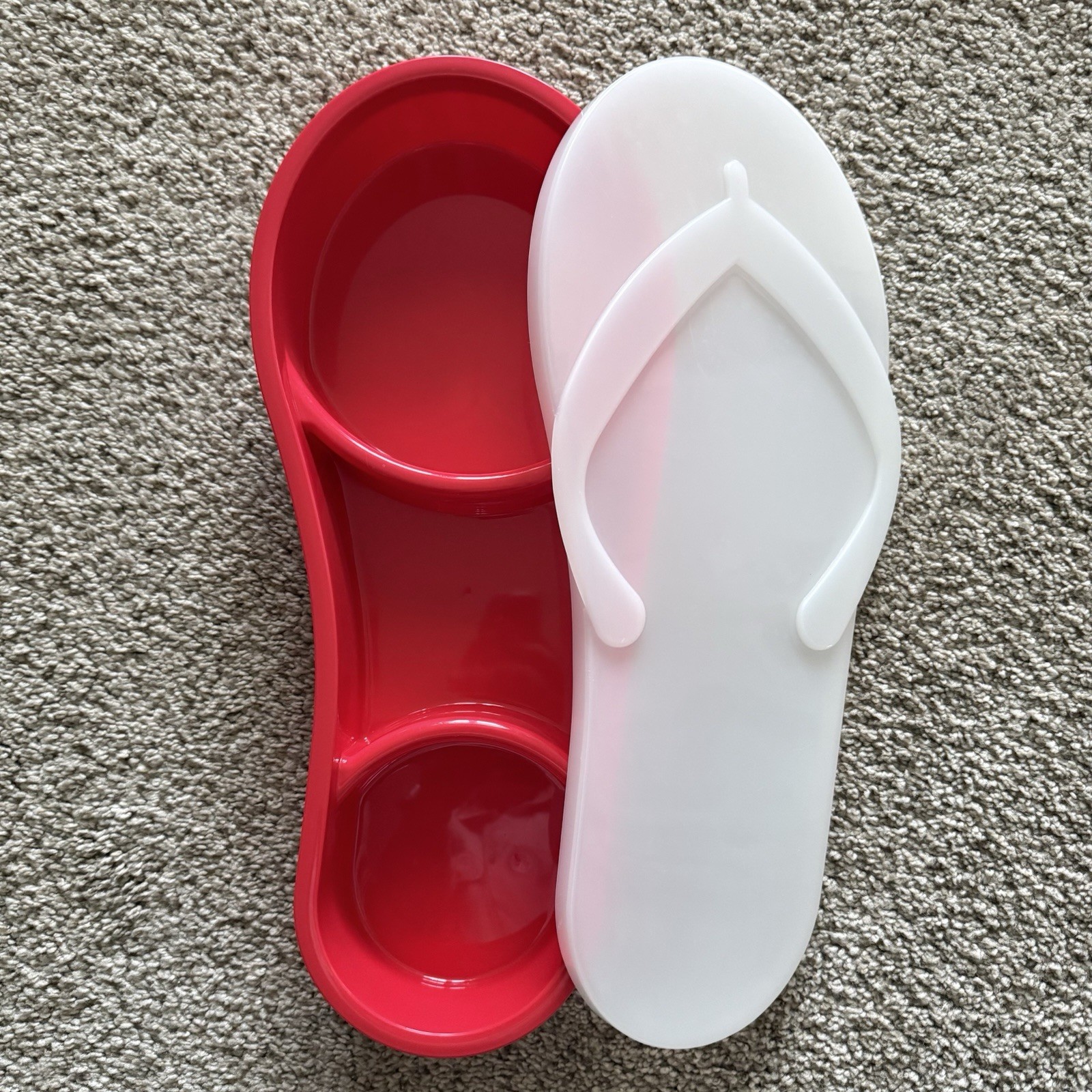 New Rare Style BBQ/Cookout Party Plastic Container Flip-Flop Shape! Beach/Funny
