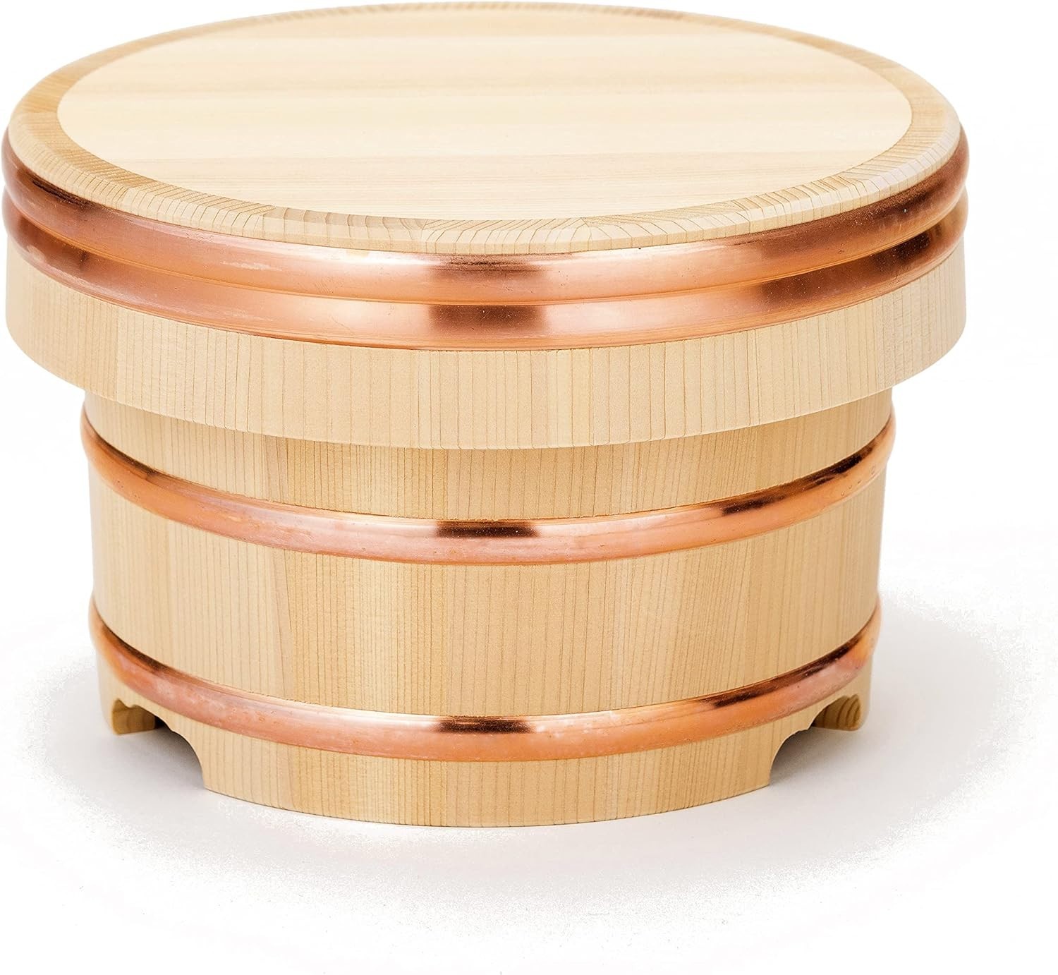 Kiso Sawara Wooden Rice Container 7-Cup Ohitsu Japanese Cedar Tub Umezawa new jp
