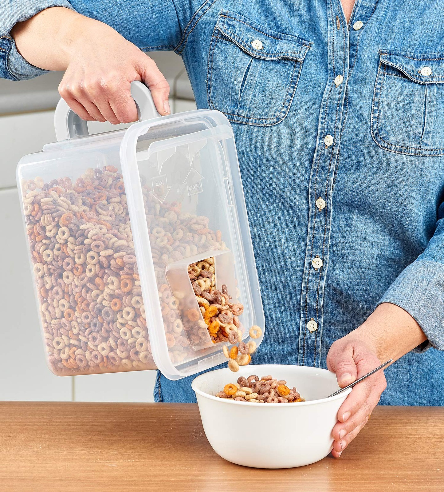 Buddeez Cereal Containers Storage – Airtight Food 21 CUP, White