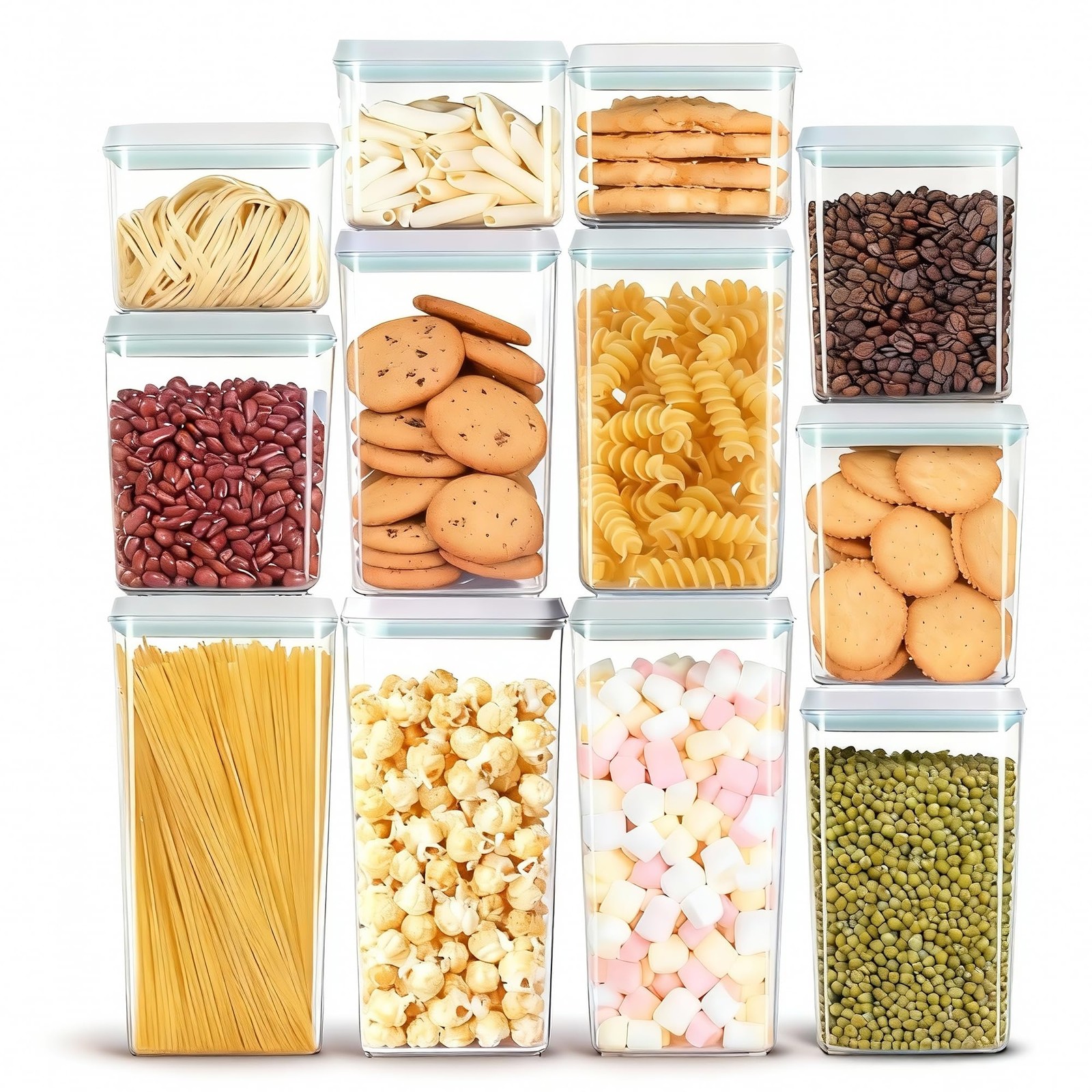 Cozey Daily Pop Containers with Lids – Stackable Airtight Food Storage, Kitch…