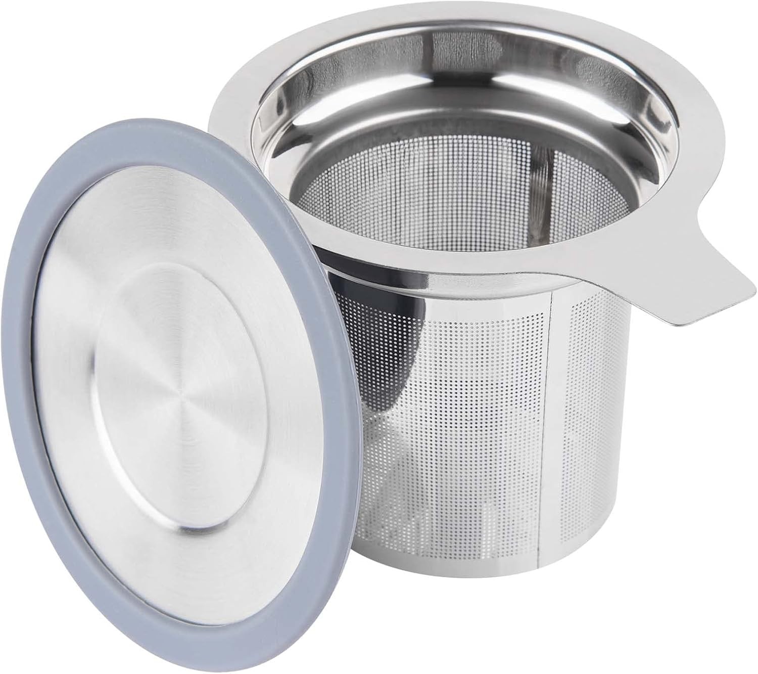 Vaincre Extra Fine Mesh Tea Infuser/Strainer, Stainless Steel Loose Silver