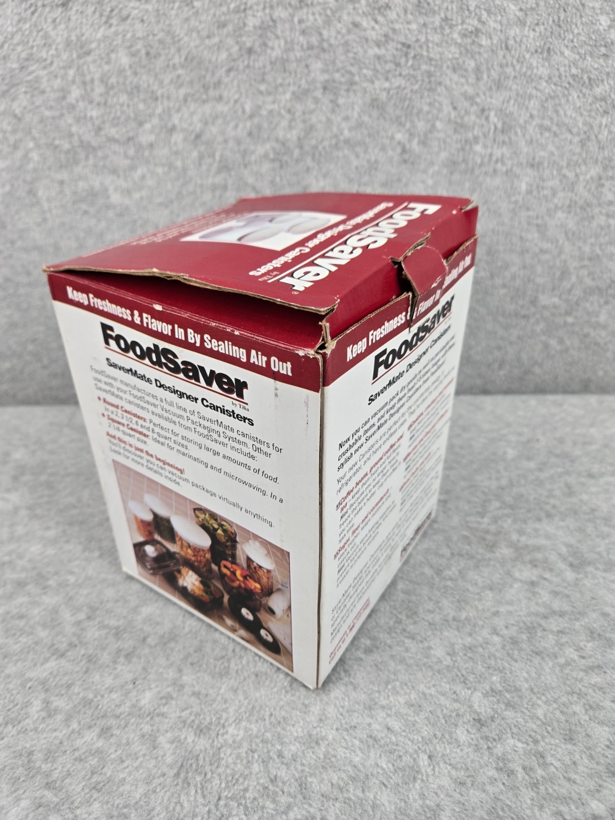 FoodSaver Canisters by Tilia Set of 3 SaverMate 3/4 Quart 1 1/2 Quart & 2 1/2