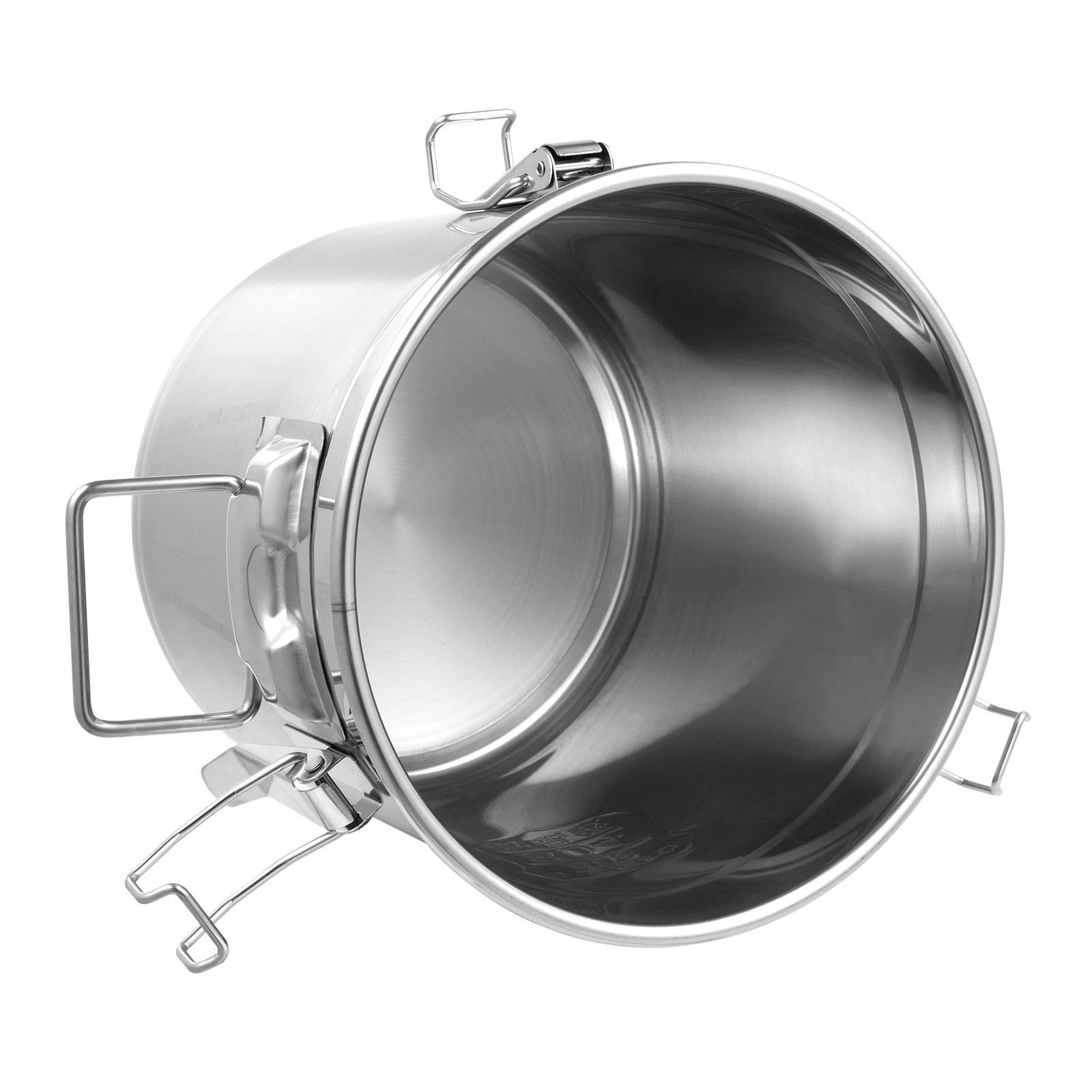 Stainless Steel Cereal Container Metal Pet Food Kitchen Rice Storage Bucket 12L
