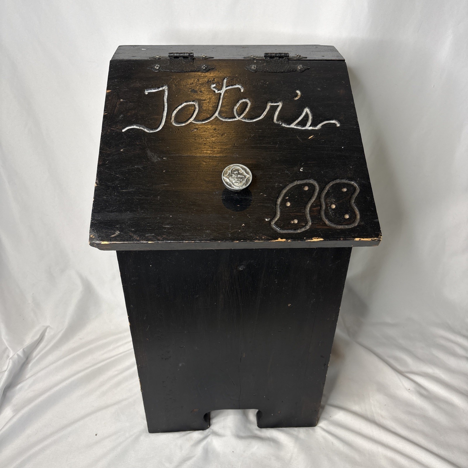 Vtg Wooden Tater Onion Bin Rustic Farmhouse Potato Storage Box Primitive Country