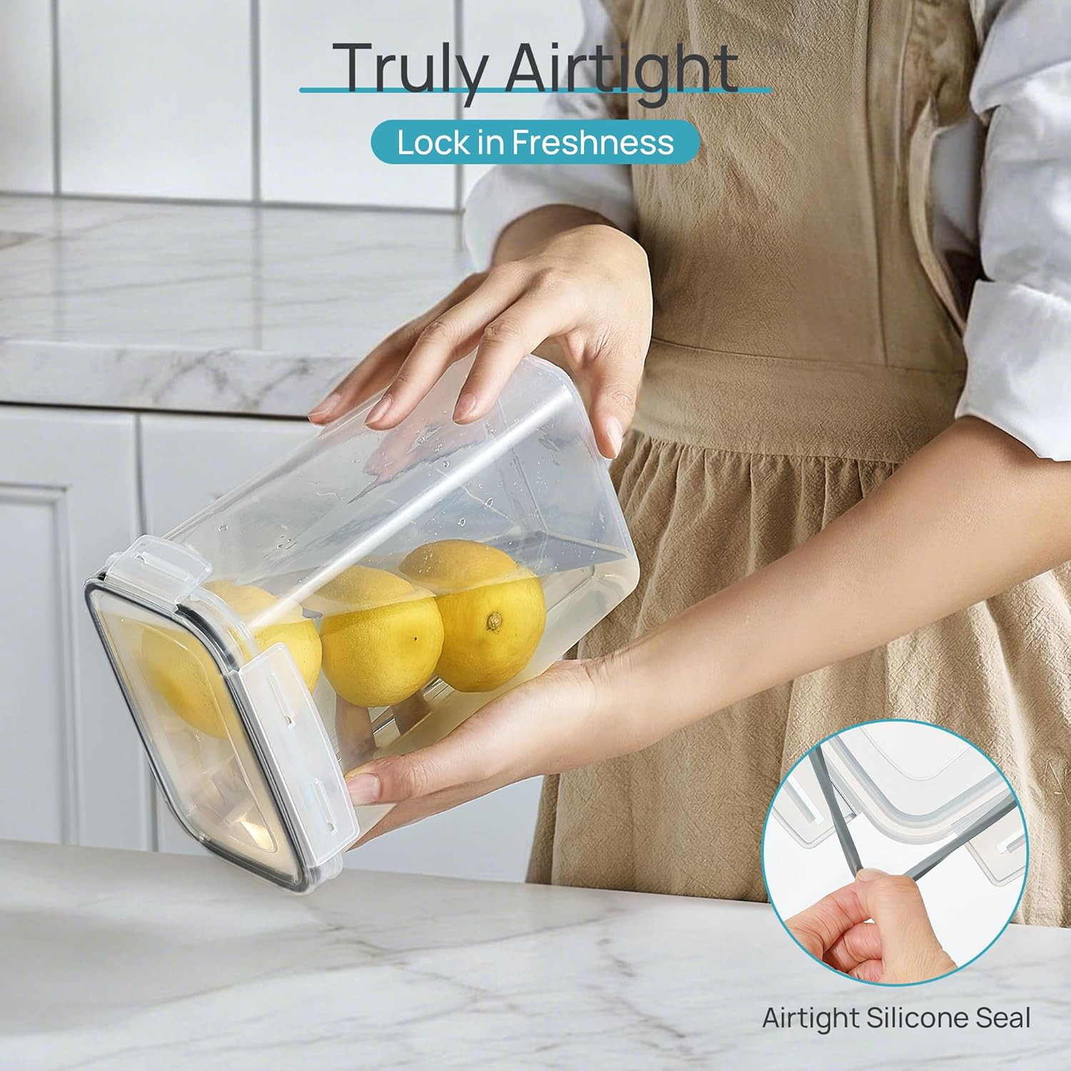 Airtight Food Storage Containers with Lids, 24 Pcs Plastic Kitchen and Pantry O