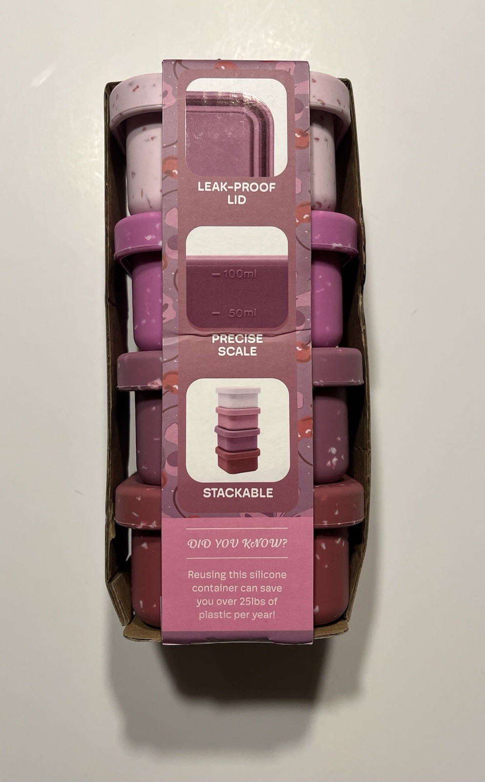 Food Grade Silicone Prep And Go Condiment Containers, 4 Pack