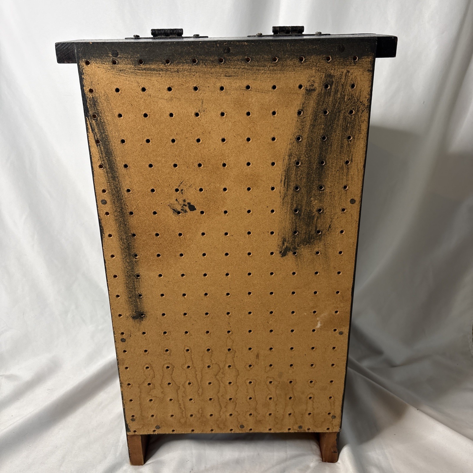 Vtg Wooden Tater Onion Bin Rustic Farmhouse Potato Storage Box Primitive Country