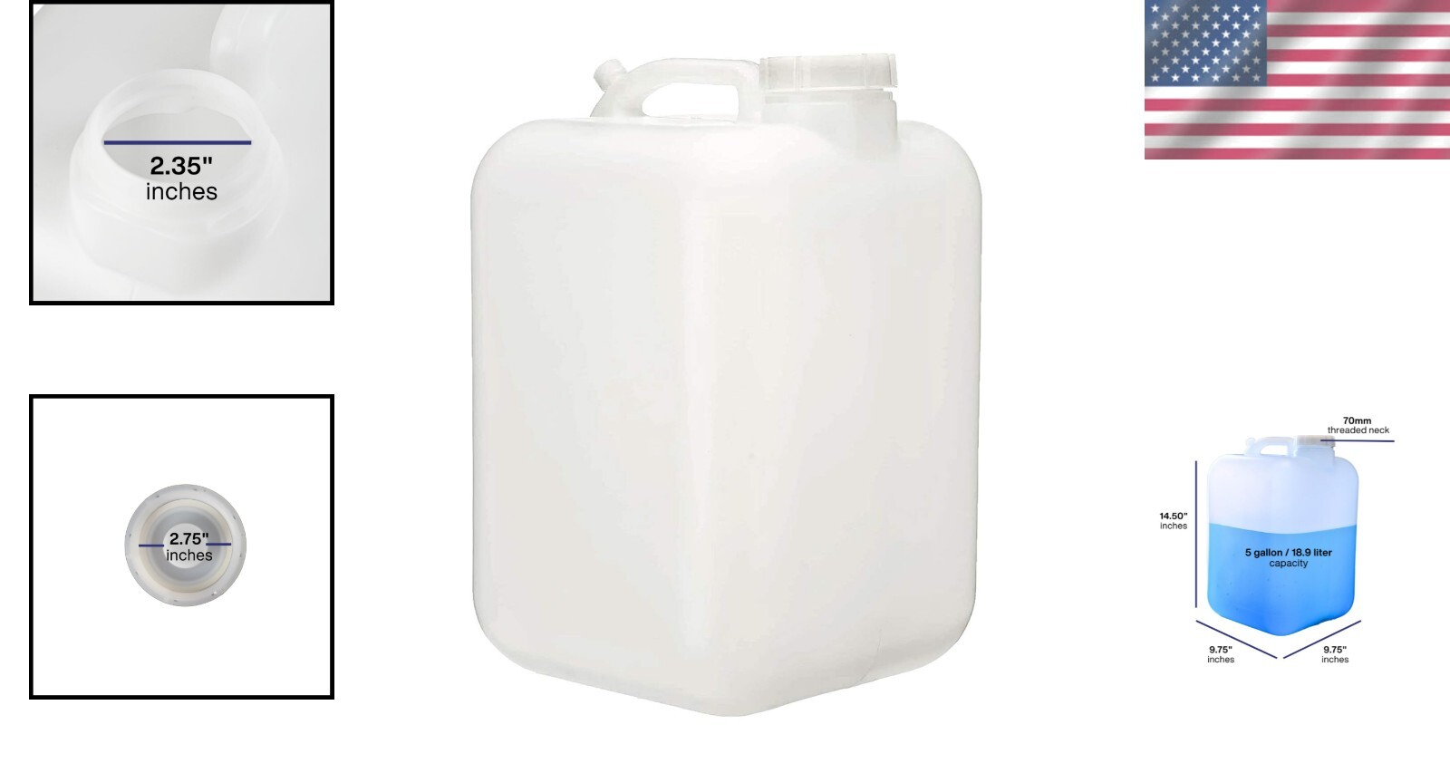 Heavy-Duty 5 Gallon Hedpak with Graduations and Vent Lid for Precision Handling