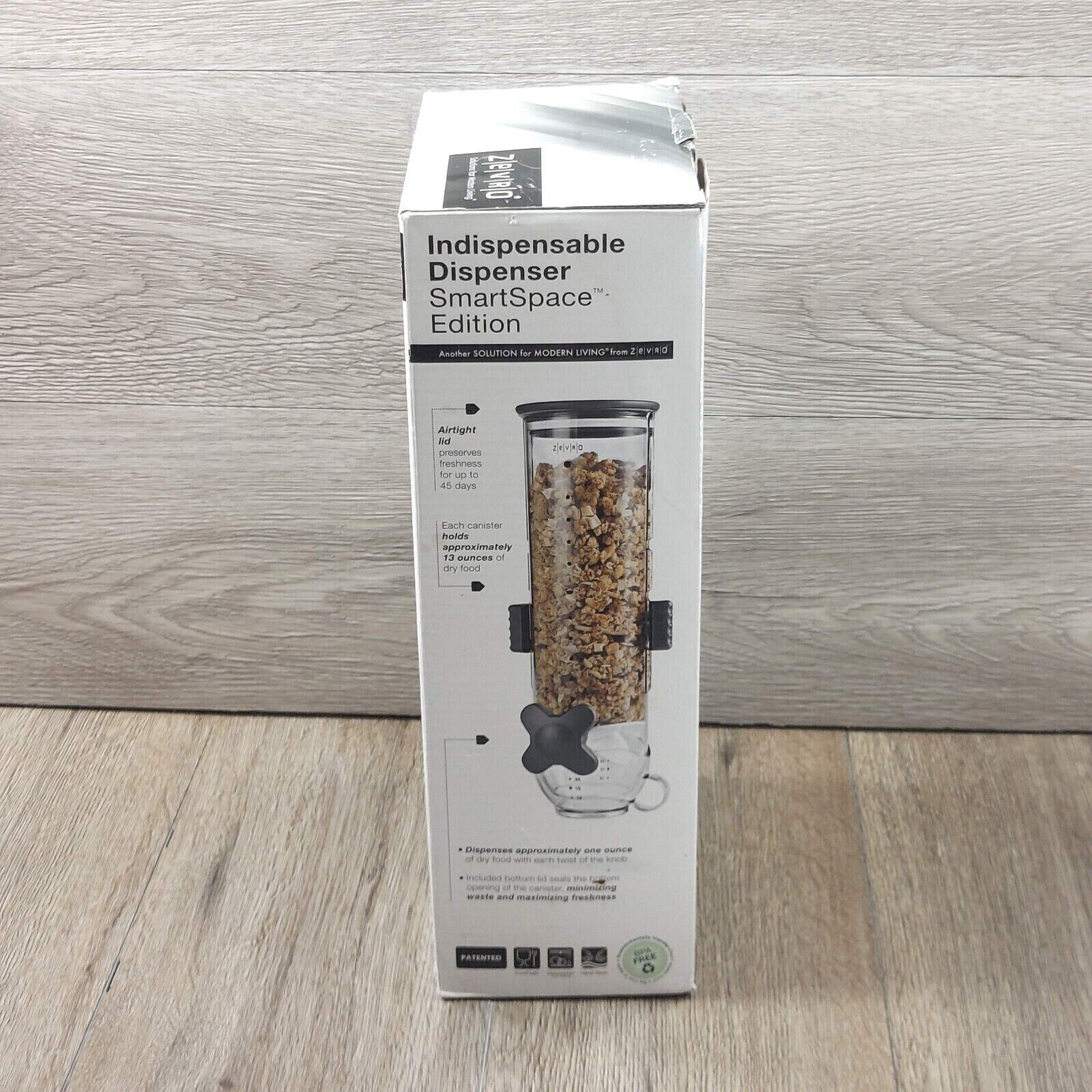 Zevro SmartSpace Wall Mount Single Dry-Food Canister Dispenser w/Measuring Cup