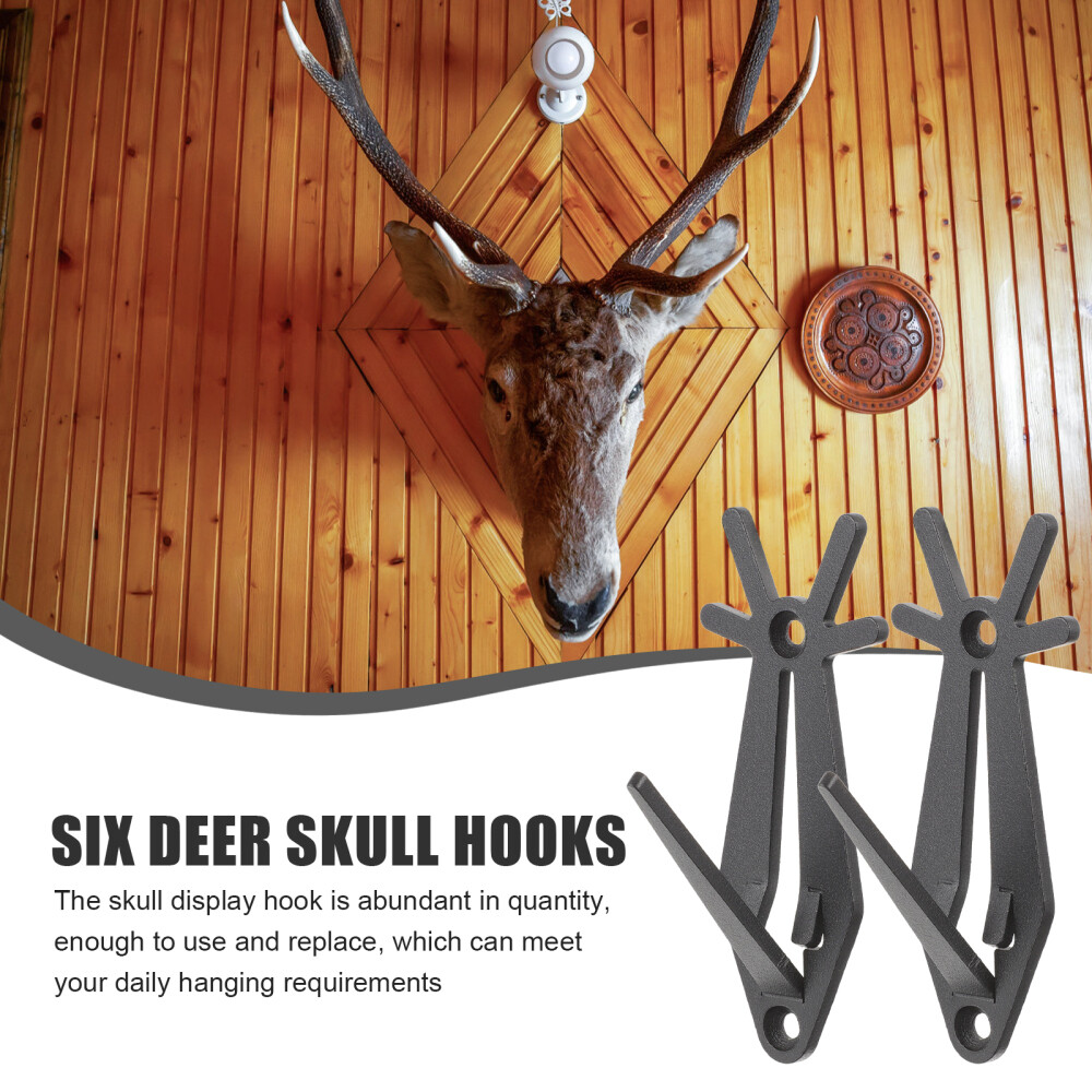6PCS Skull Hanger Living Room Skull Hanger Deer Hook European-style Wall-mounted