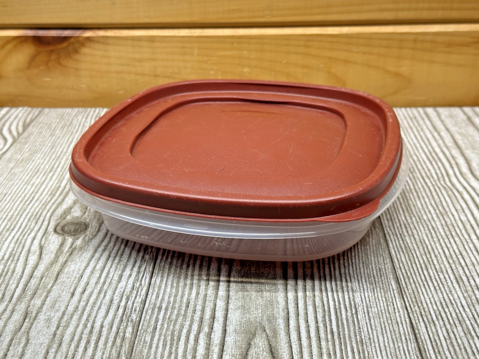 Vtg Rubbermaid Divided 3 Compartment Container Plate w Lids #7J70 Meal Prep