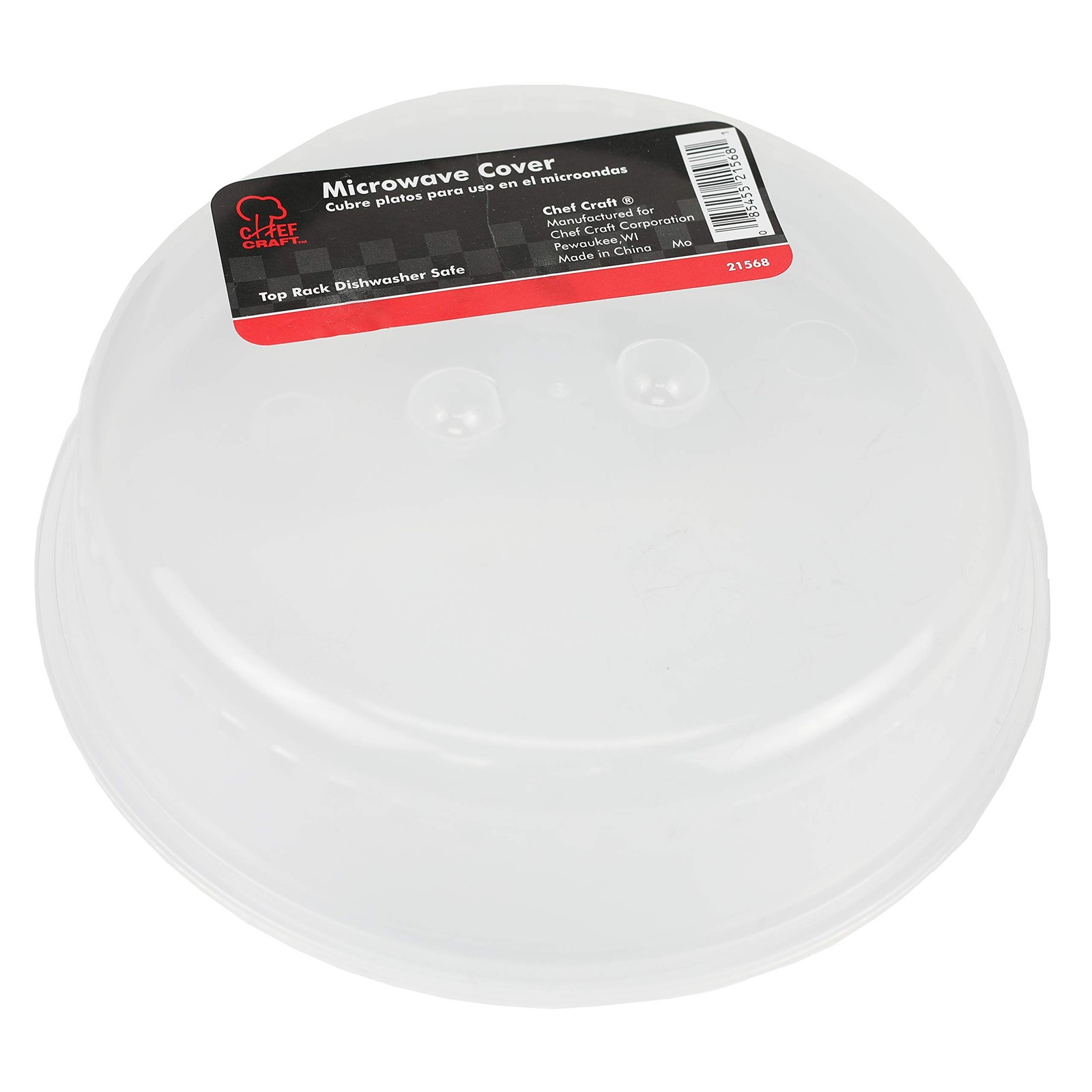 Chef Craft Classic Microwave Cover, 10 inches in 10 diameter, Clear