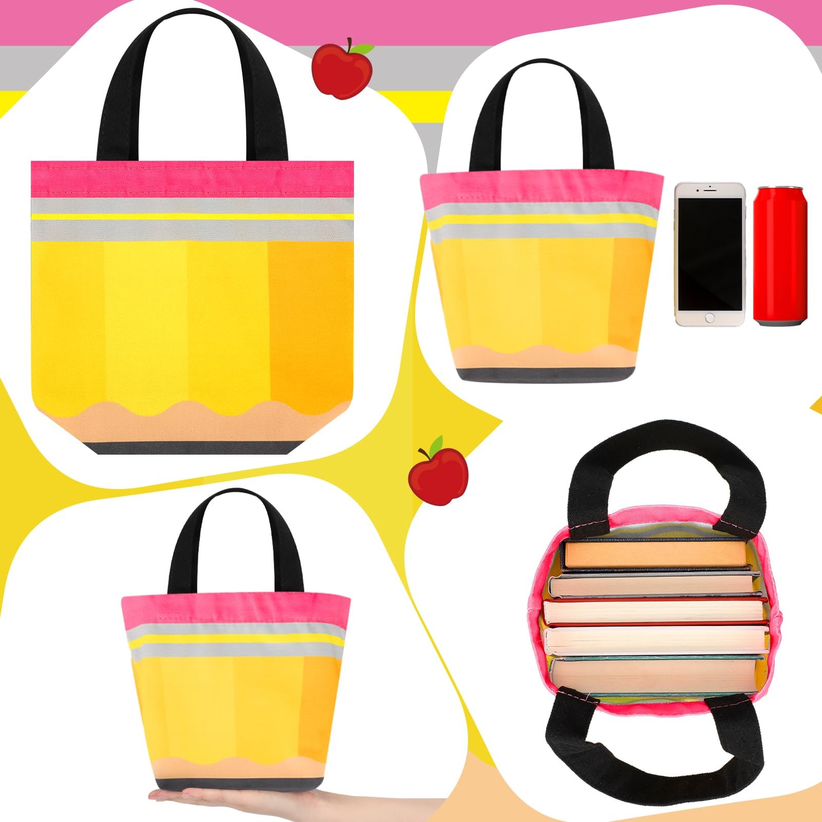 Sunnymove Teacher Mini Canvas Tote Bag Bulk Teacher Appreciation Gifts Mini