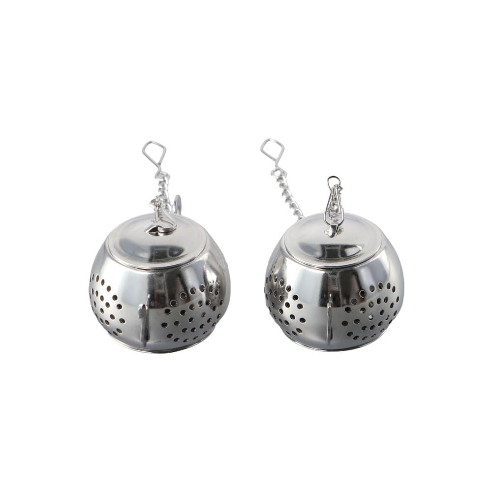 Tea Infusers for Loose Tea, 2 pack Cute Stainless Steel Teapot Shaped Silver