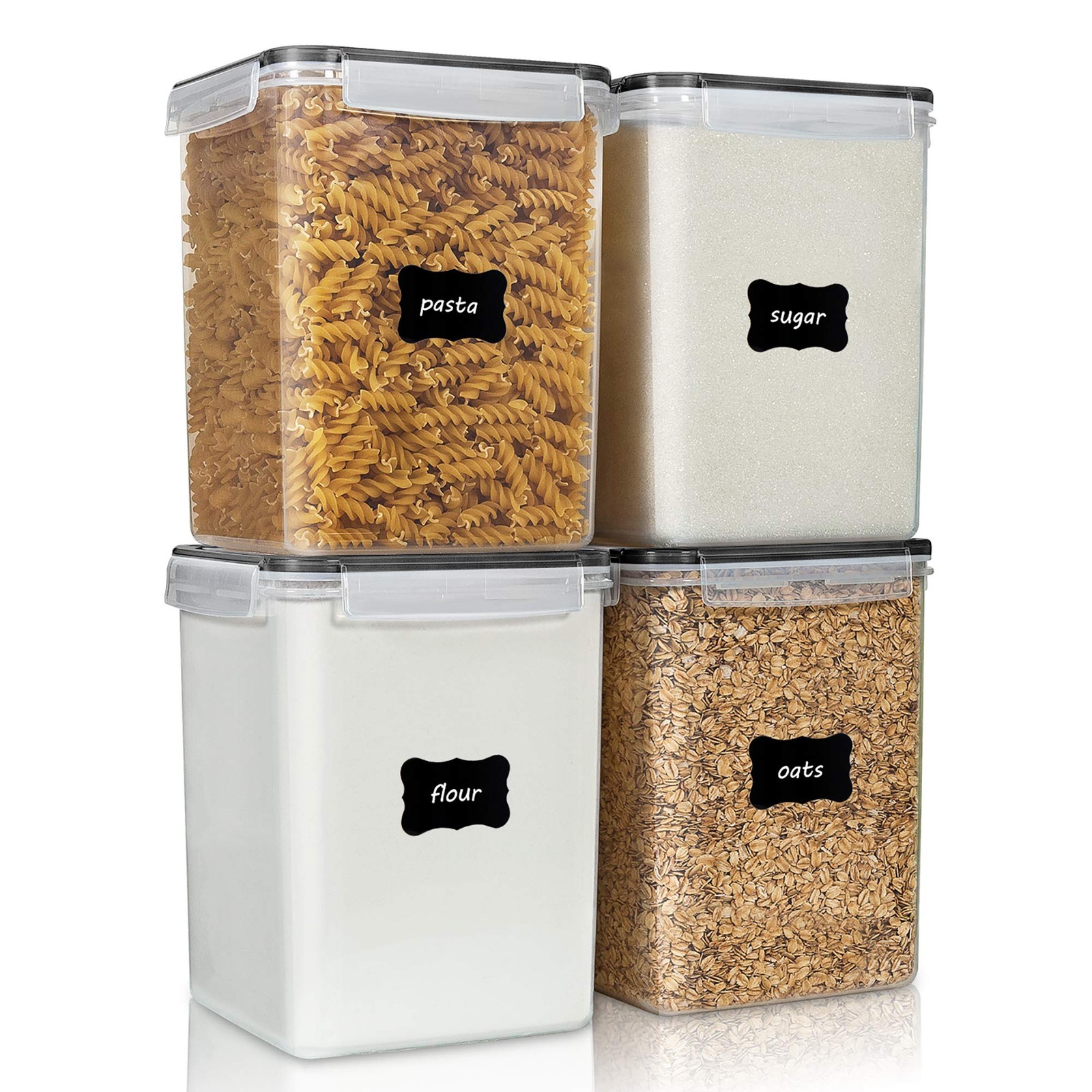 Vtopmart 4 PCS Large Food Storage Containers 5.2L / 175oz, 4 Pieces BPA Free …