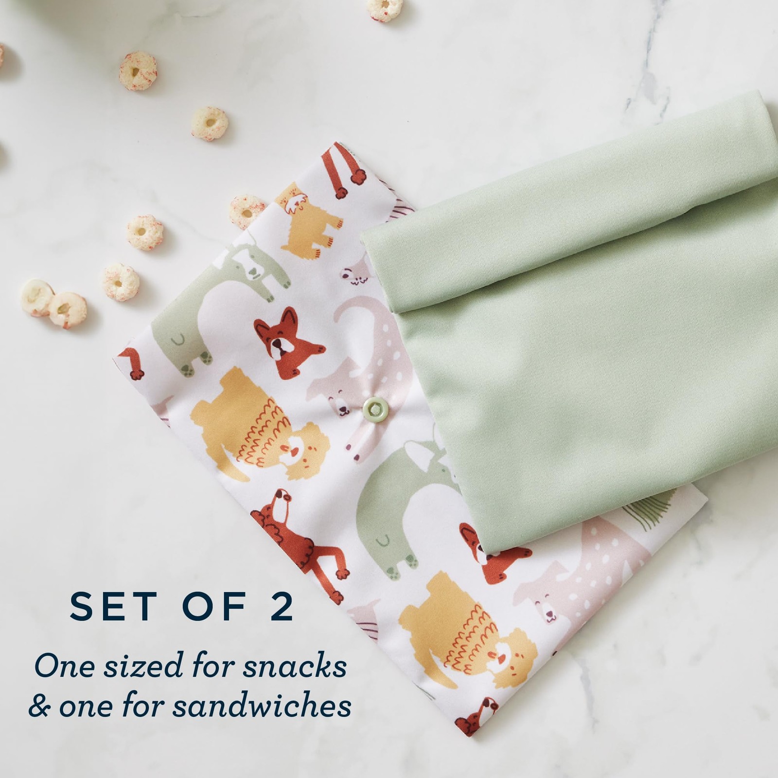 Snack + Sammy Pouches – Reusable Snack & Sandwich Bags| Storage Bag for Food …
