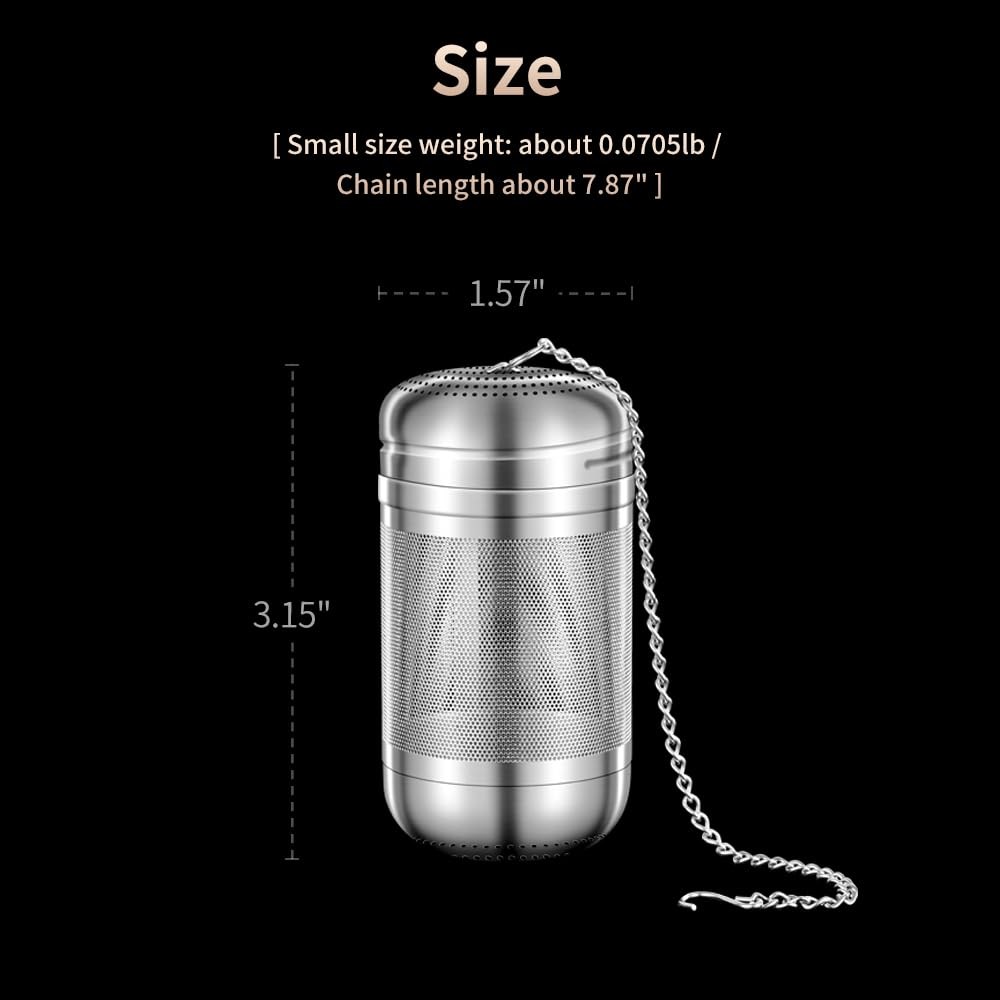 BOMANSI BOMS 316 Stainless Steel Tea Infuser for Loose & Small, Silver