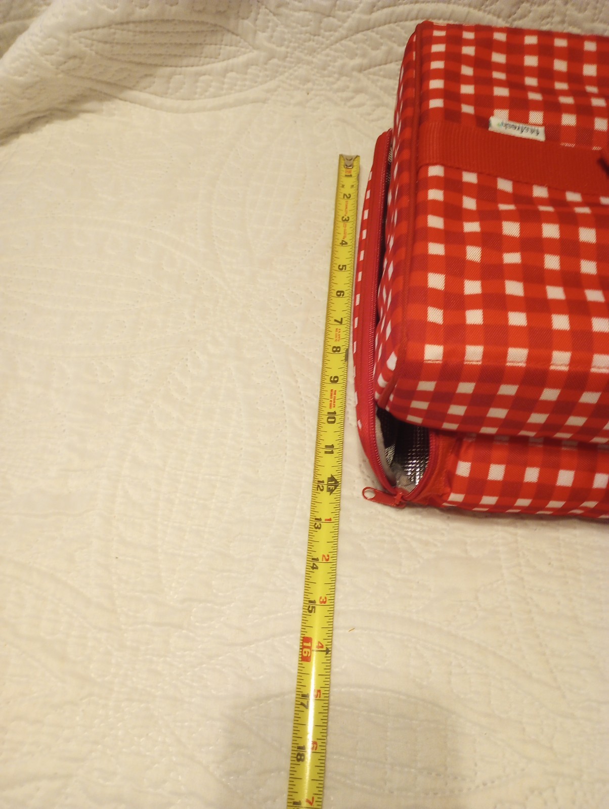 Fit & Fresh Insulated Food Carrier Red Gingham Set of Two