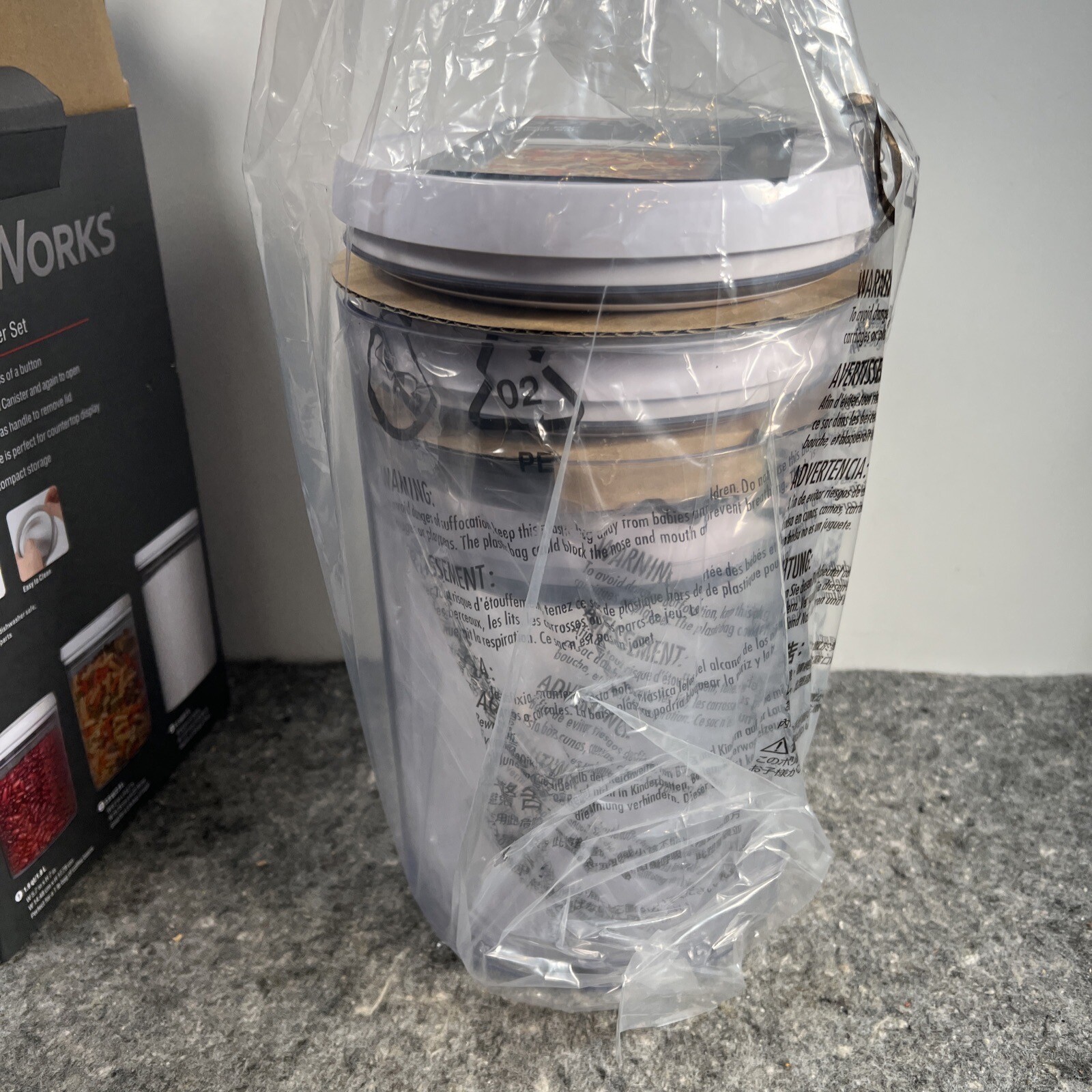 OXO Softworks 3 Piece POP Canister Set-White 21161000 1.9qt, 3qt, 4.5qt Nesting
