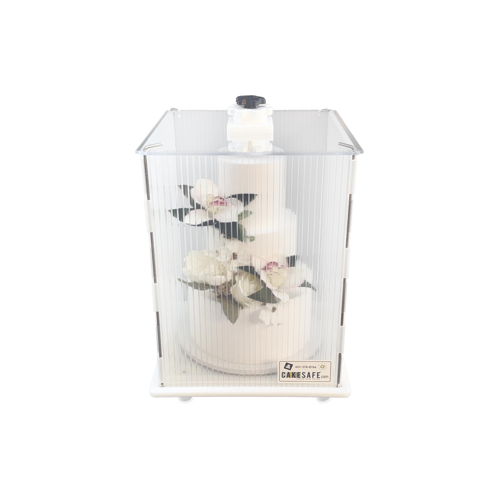 Reuseable Itsy Tall Cake Transporter, Clear Plastic Cake Carrier (12″ W x 16″ H)