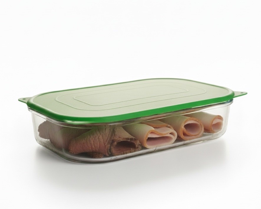 YTROG Deli Meat, Cheese, Bacon Container For Fridge, Silicone Seal Lid Stackabl