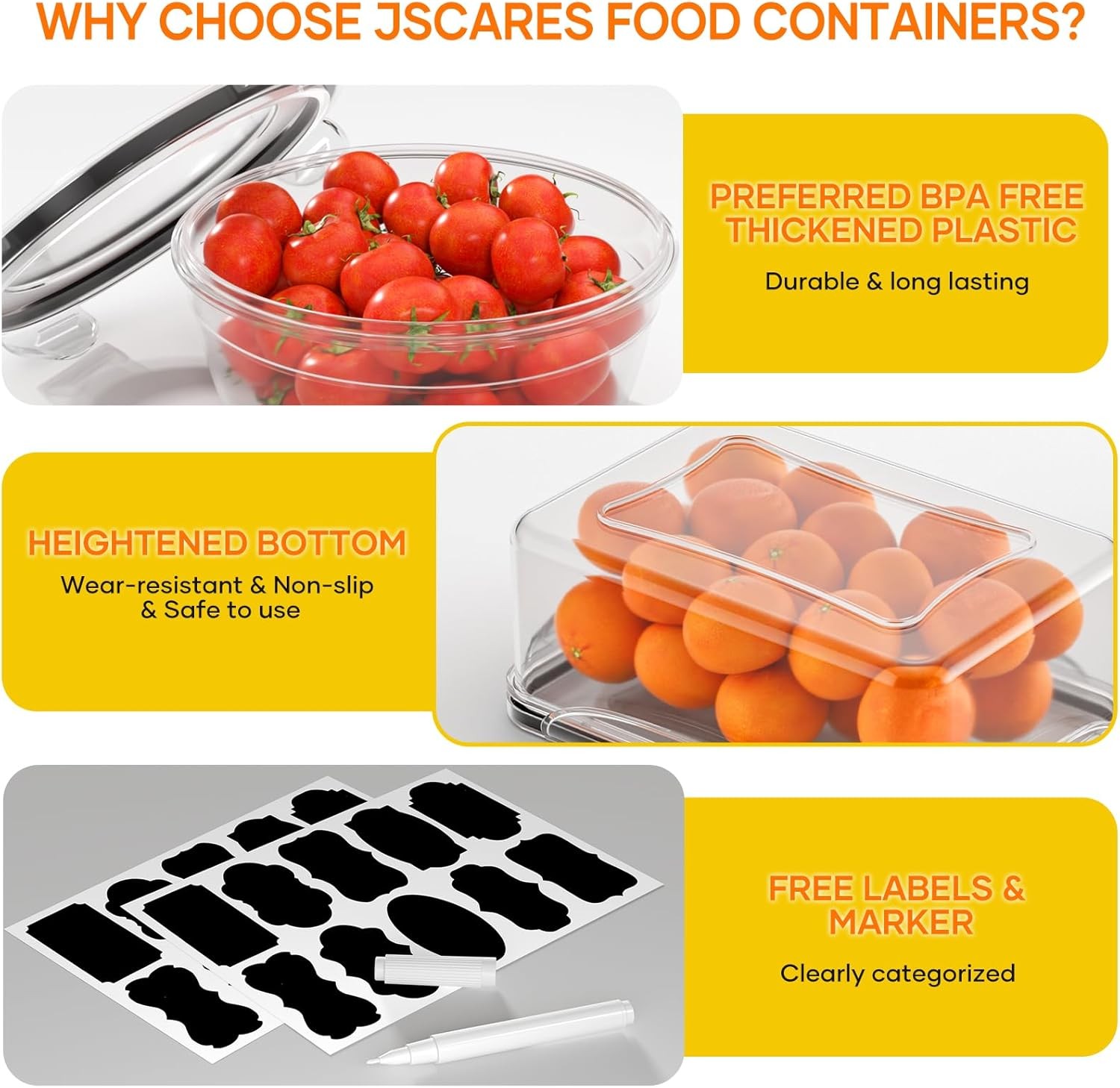 52 PCS Food Storage Containers with Lids Airtight (26 Lids & 26 Containers)- Reu