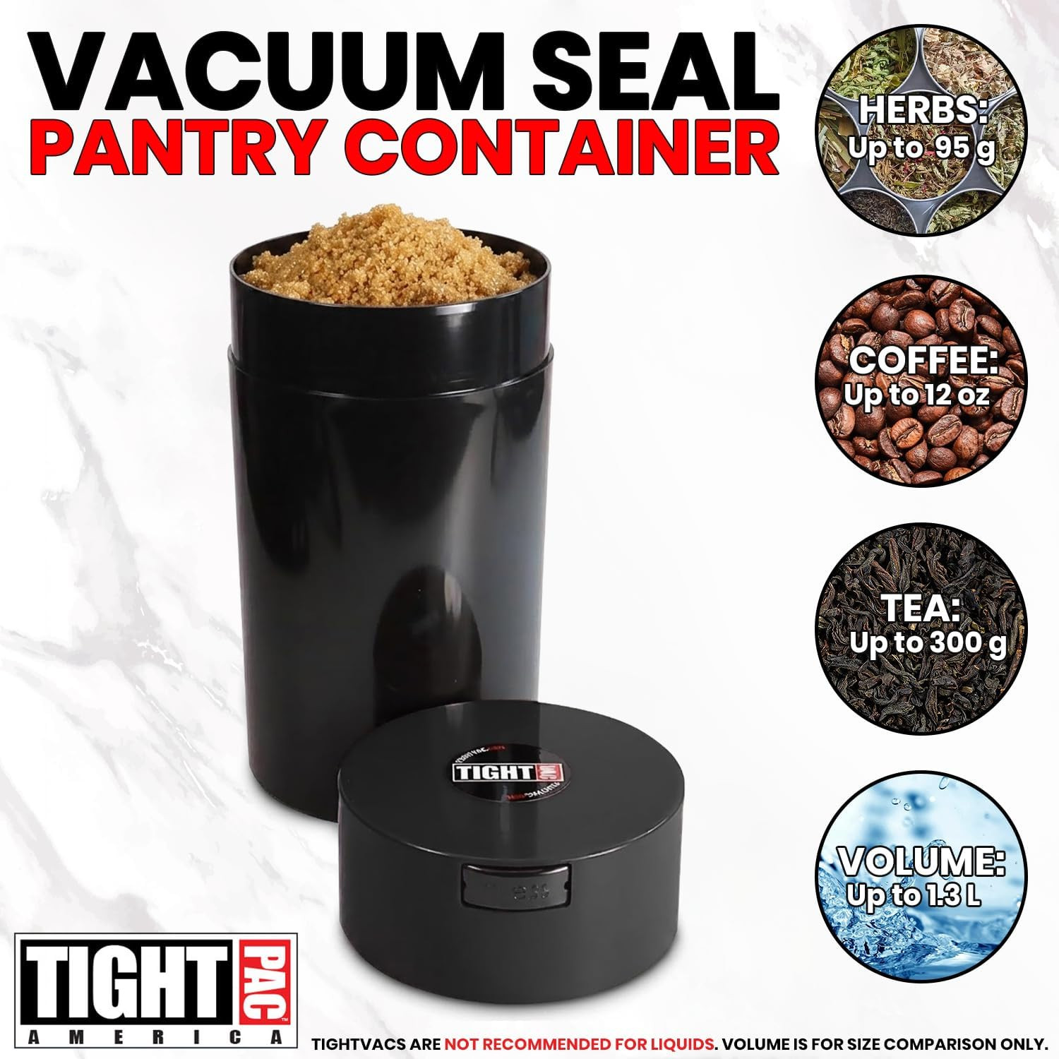 Tightvac 3 to 12 Ounces Airtight Smell Proof Container – Patented Vacuum Seal