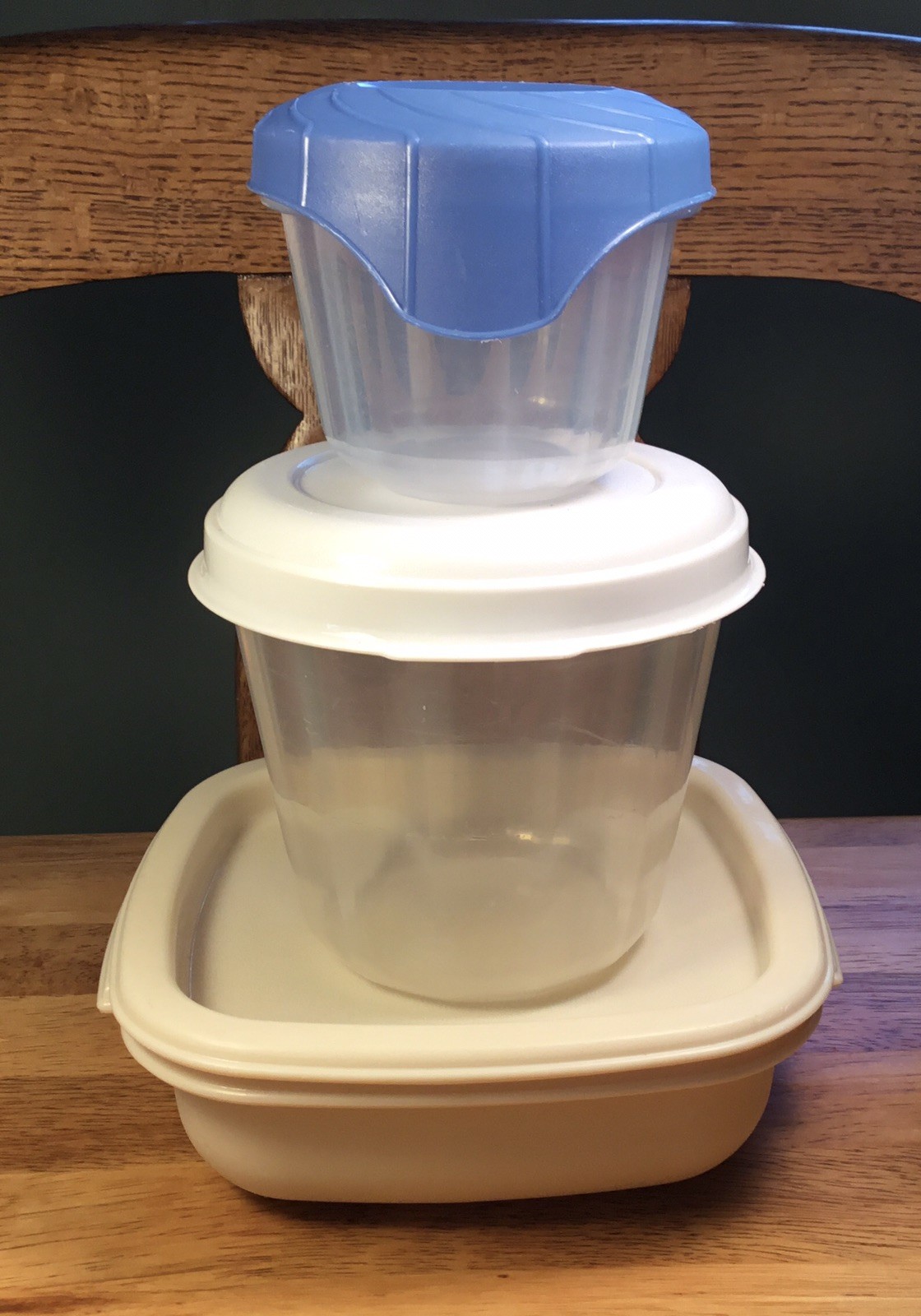 Lot of 3 Vintage Rubbermaid Servin Saver Containers ~Mixed Lot with Lids