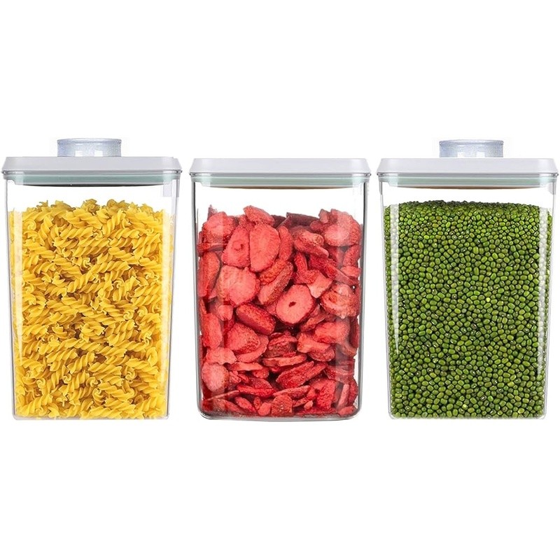 Airtight Pop Top Food Storage Container BPA Free Stackable Kitchen Organization