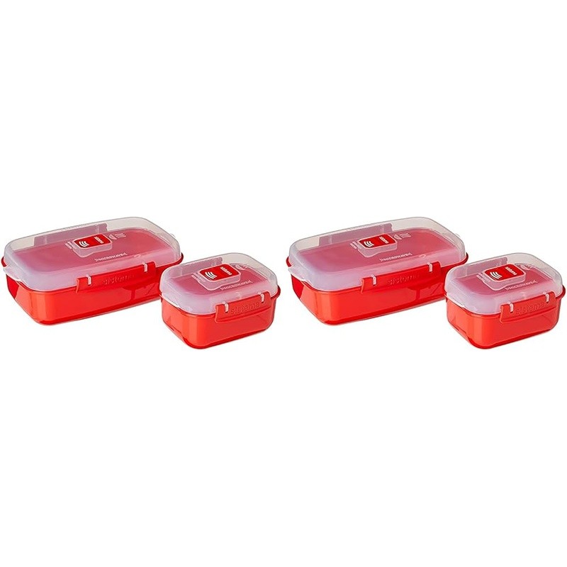 Microwave Containers W/ Lids Steam Vent Durable Plastic Meal Prep New