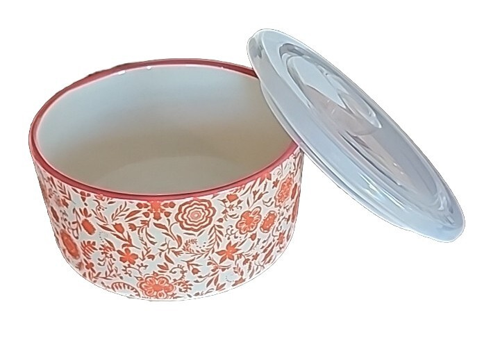 Pioneer Woman ~ Stoneware ~ Food Storage Container w/Lid ~ BRILLIANT BLOOMS