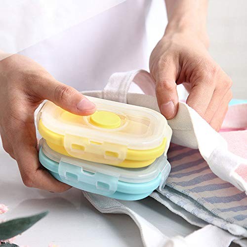 Cozihom Collapsible Silicone Food Storage Container, Portion Control Containe…