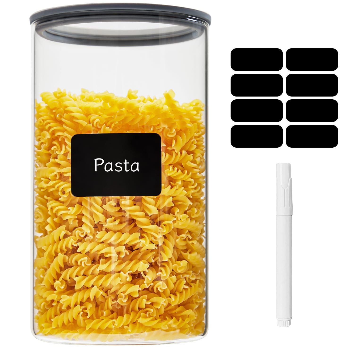 Spreccio Flour Sugar Storage Containers, 1-Gallon(4.2Qt) Large, Silver Gray