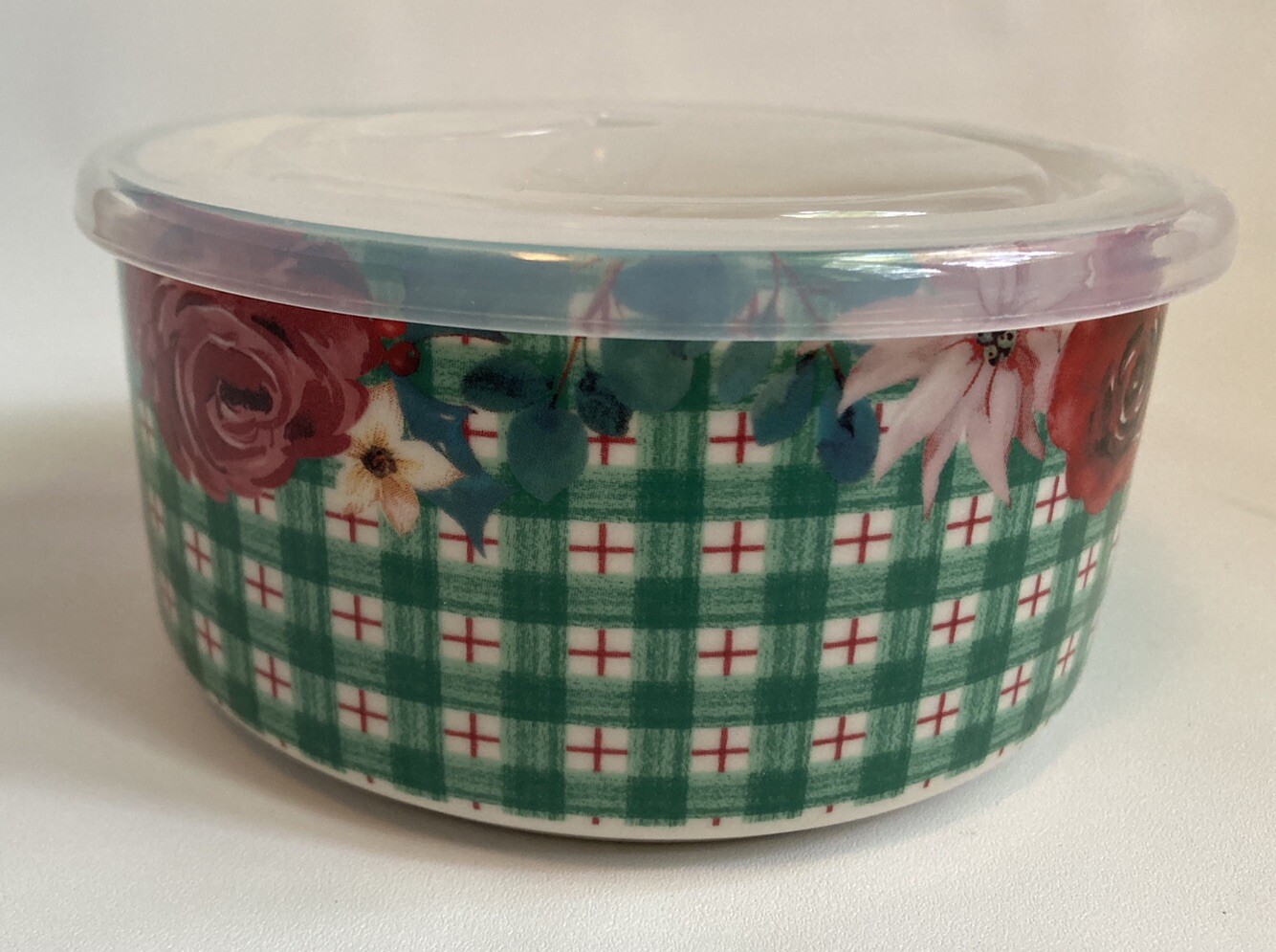 Pioneer Woman Wishful Winter Stoneware 4.9″ Food Storage Container w/Lid
