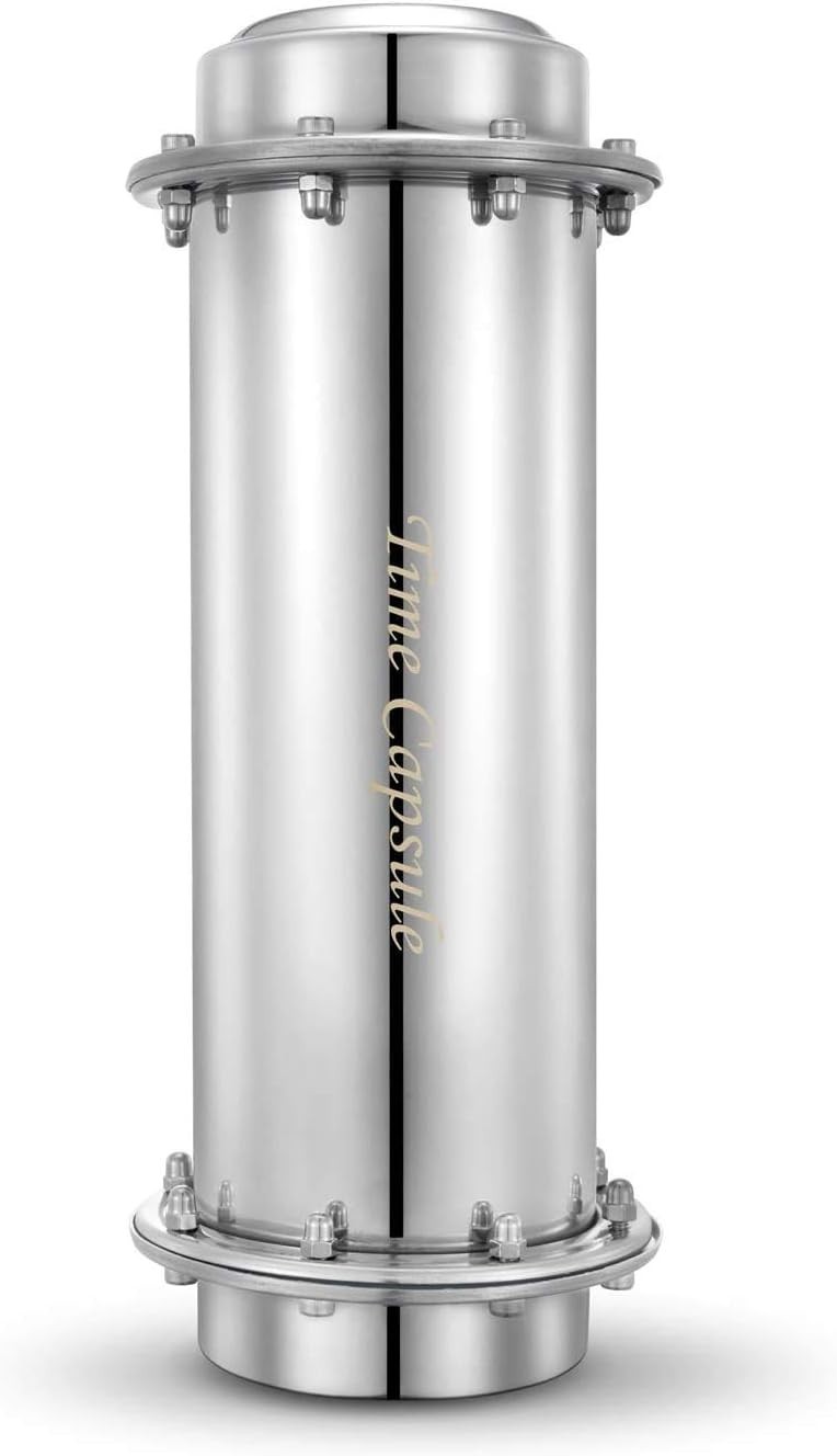 Versatile 13.4 Inch Waterproof Time Capsule – Stainless Steel Finish