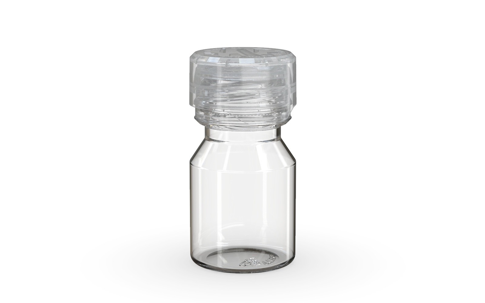 CHUBBY GORILLA 30ML STUBBY AVIATOR SHOT BOTTLES (5pack) CLEAR BOTTLE/CLEAR LID
