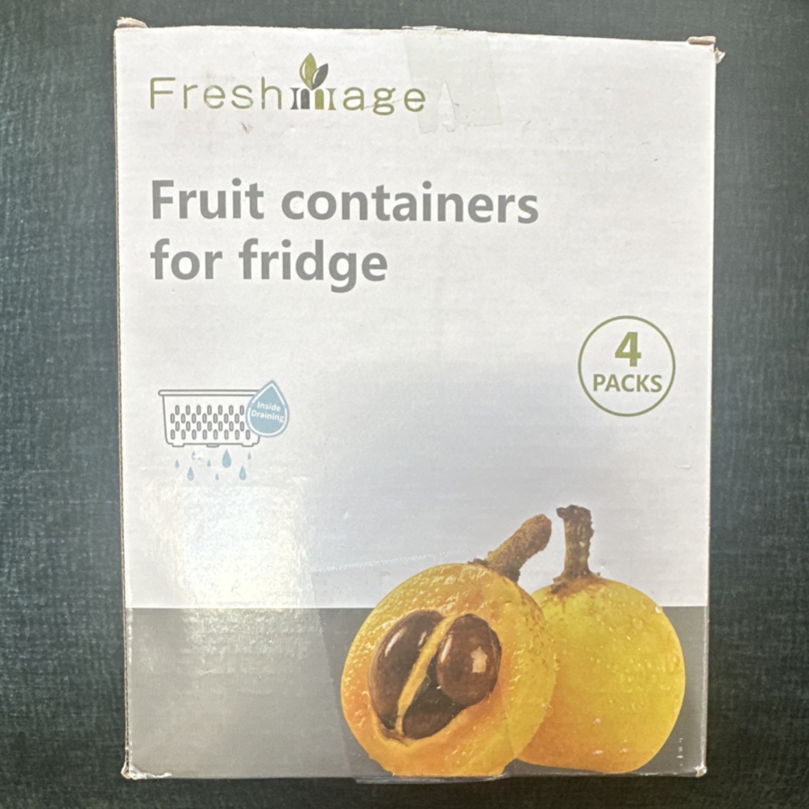 Fresh Image Multicolor Fruit Containers PP-5 4 Pack, Dishwasher & Freezer Safe