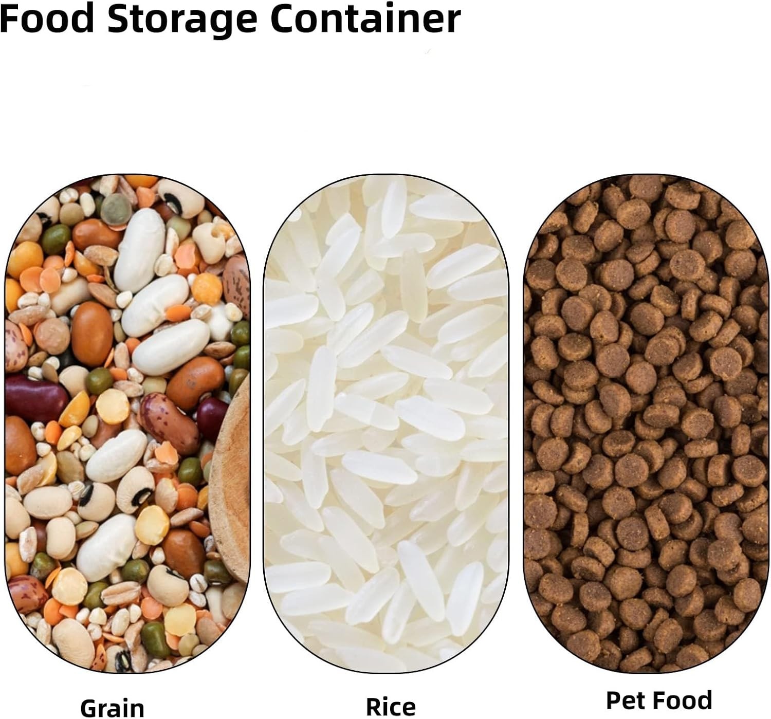2 Pack Rice Storage Container 25 lbs Airtight Flour Storage Containers W/ Lid &