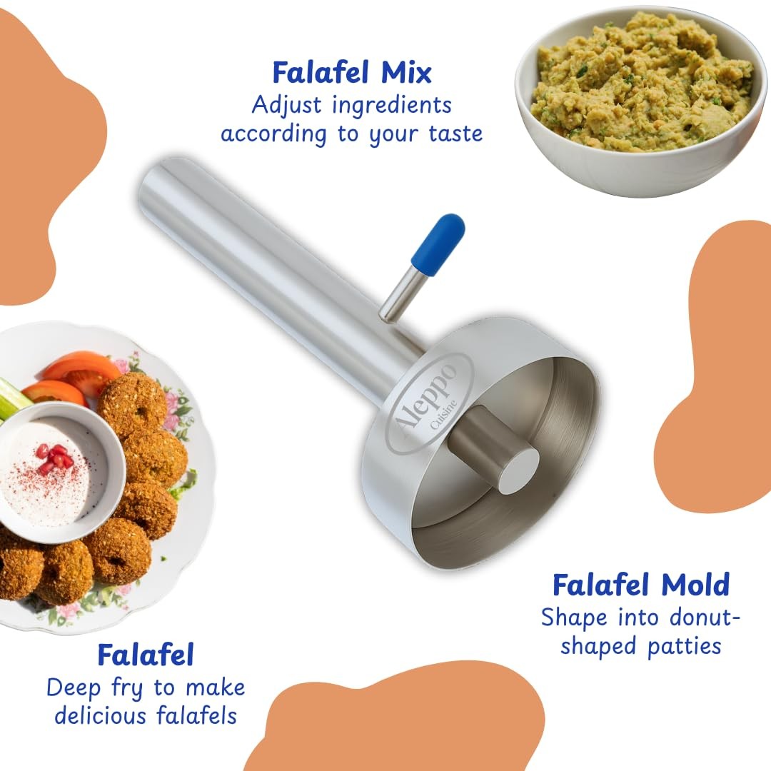 Stainless Steel Syrian Falafel Maker Press Donut Hole Meatball Mold 2.3 Inch
