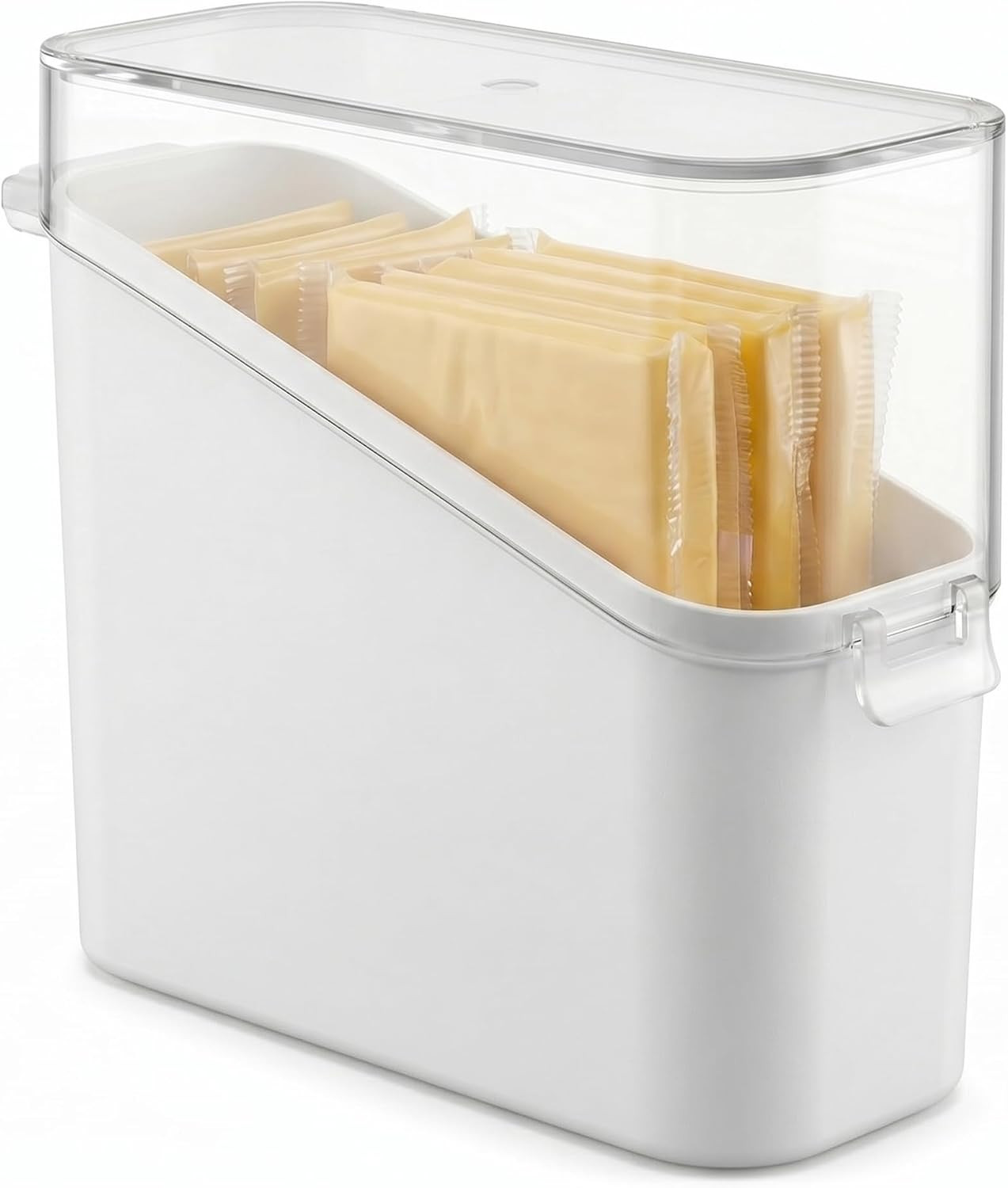 Sliced Cheese Container for Fridge Clear Airtight Slice Holder Storage Organi…