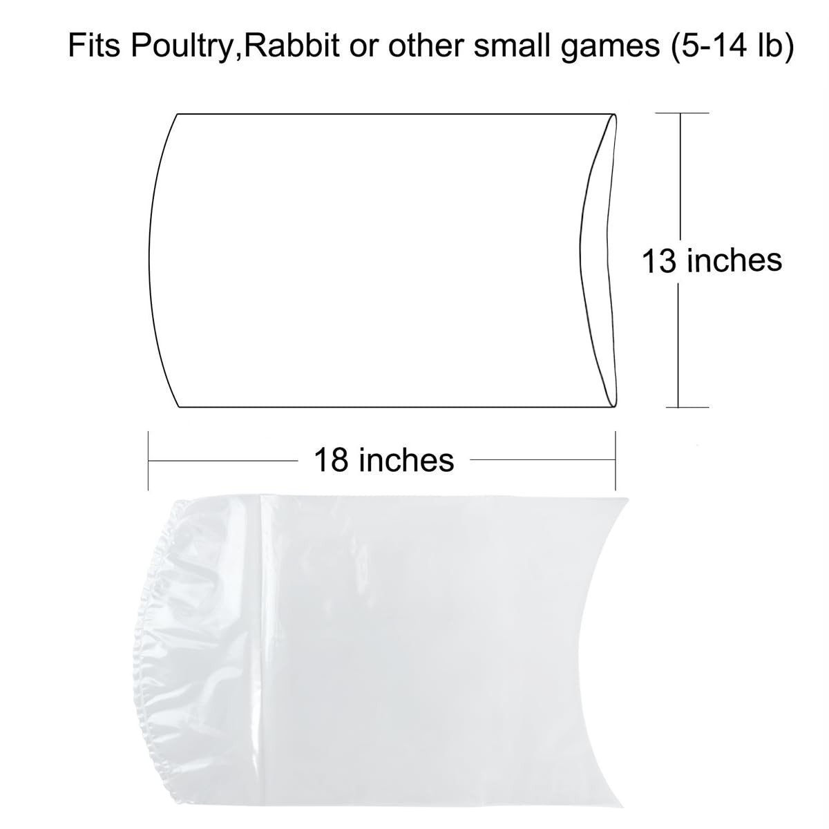 Poultry Shrink Bags, Chicken Bag, 20Pack 13×18 Inches Clear Poultry Heat Shri…